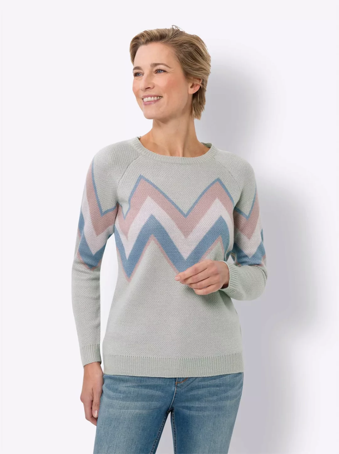 Classic Basics Jacquardpullover "Langarm-Pullover" günstig online kaufen