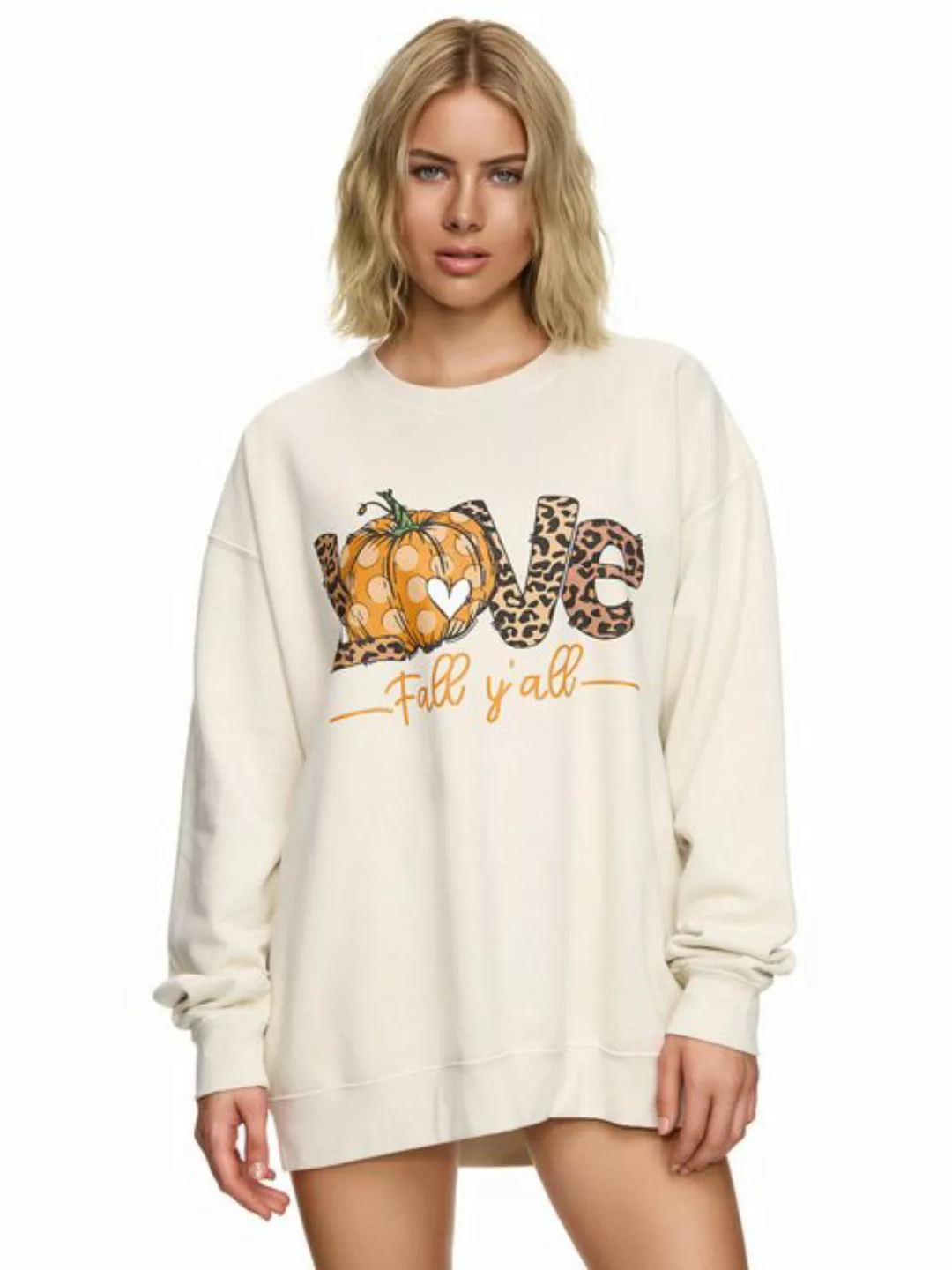 Worldclassca Sweatshirt Worldclassca Oversized Sweatshirt LOVE Print Langar günstig online kaufen