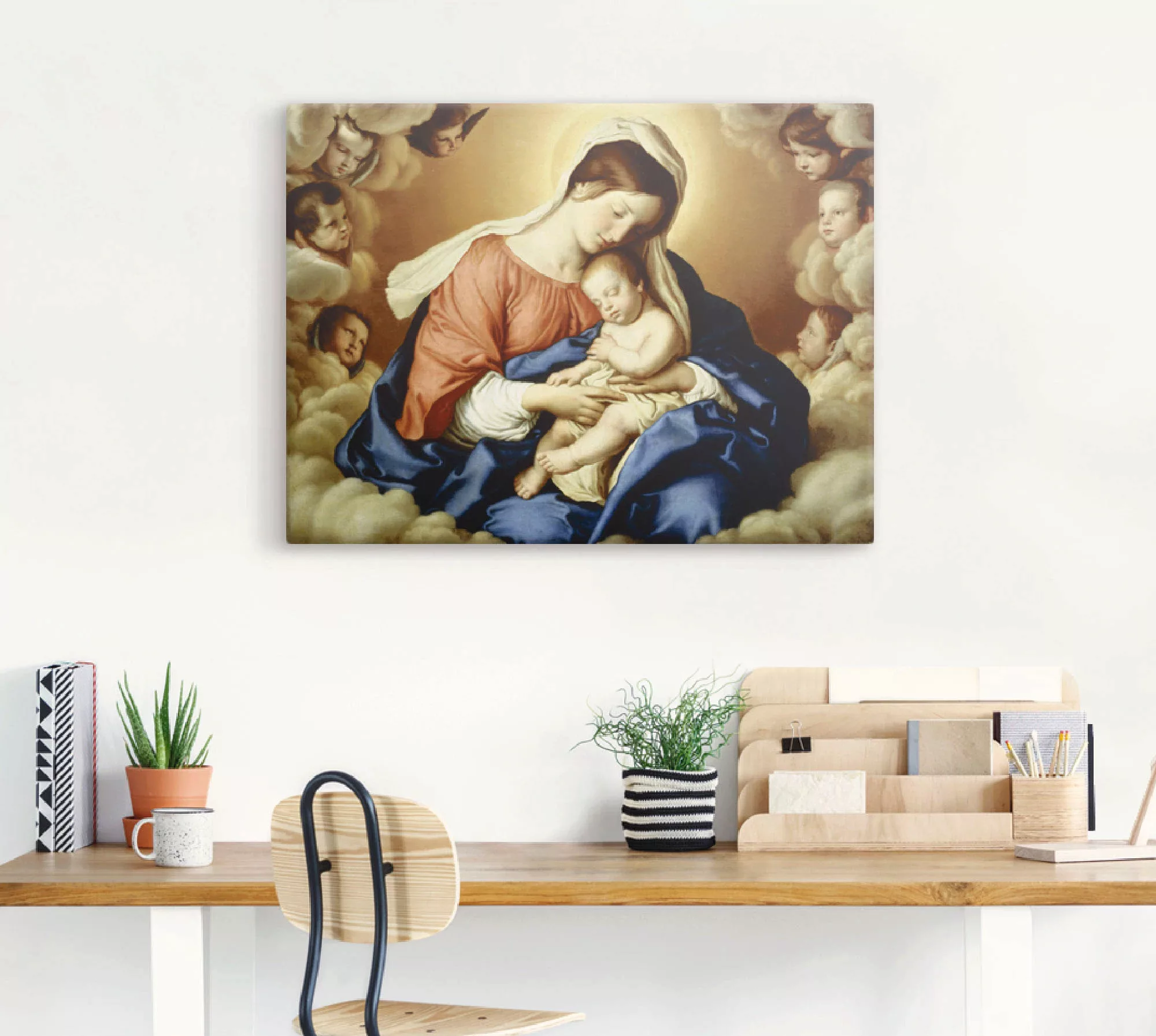 Artland Leinwandbild »Madonna mit Kind.«, Religion, (1 St.), auf Keilrahmen günstig online kaufen