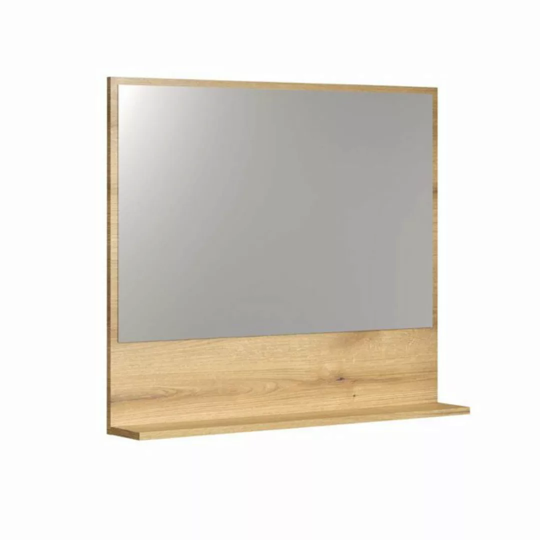 ebuy24 Badezimmerspiegelschrank PureBliss Bad Spiegel 80cm mit Ablage Eiche günstig online kaufen