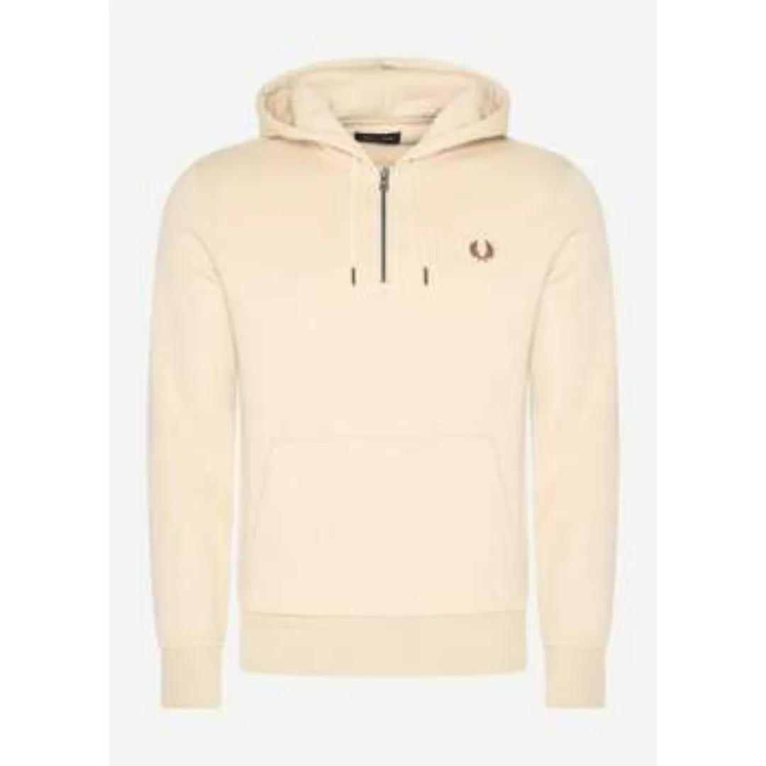 Fred Perry  Pullover Kapuzen-Fleece-Sweatshirt am Rücken – Haferflocken günstig online kaufen