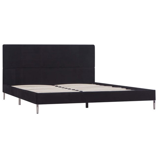 vidaXL Bett Bettgestell ohne Matratze Schwarz Stoff 135x190 cm günstig online kaufen