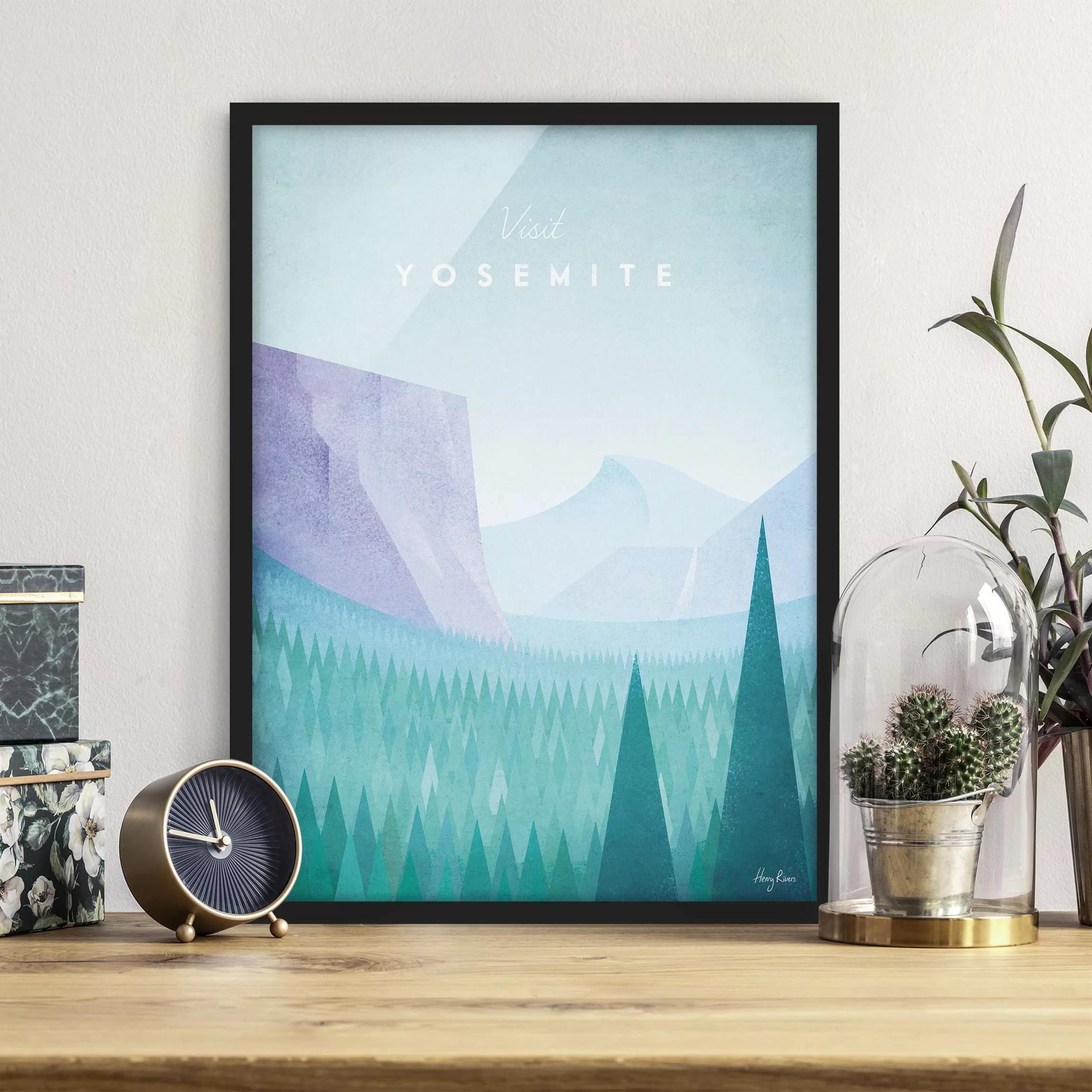 Bild mit Rahmen Architektur & Skyline - Hochformat Reiseposter - Yosemite P günstig online kaufen