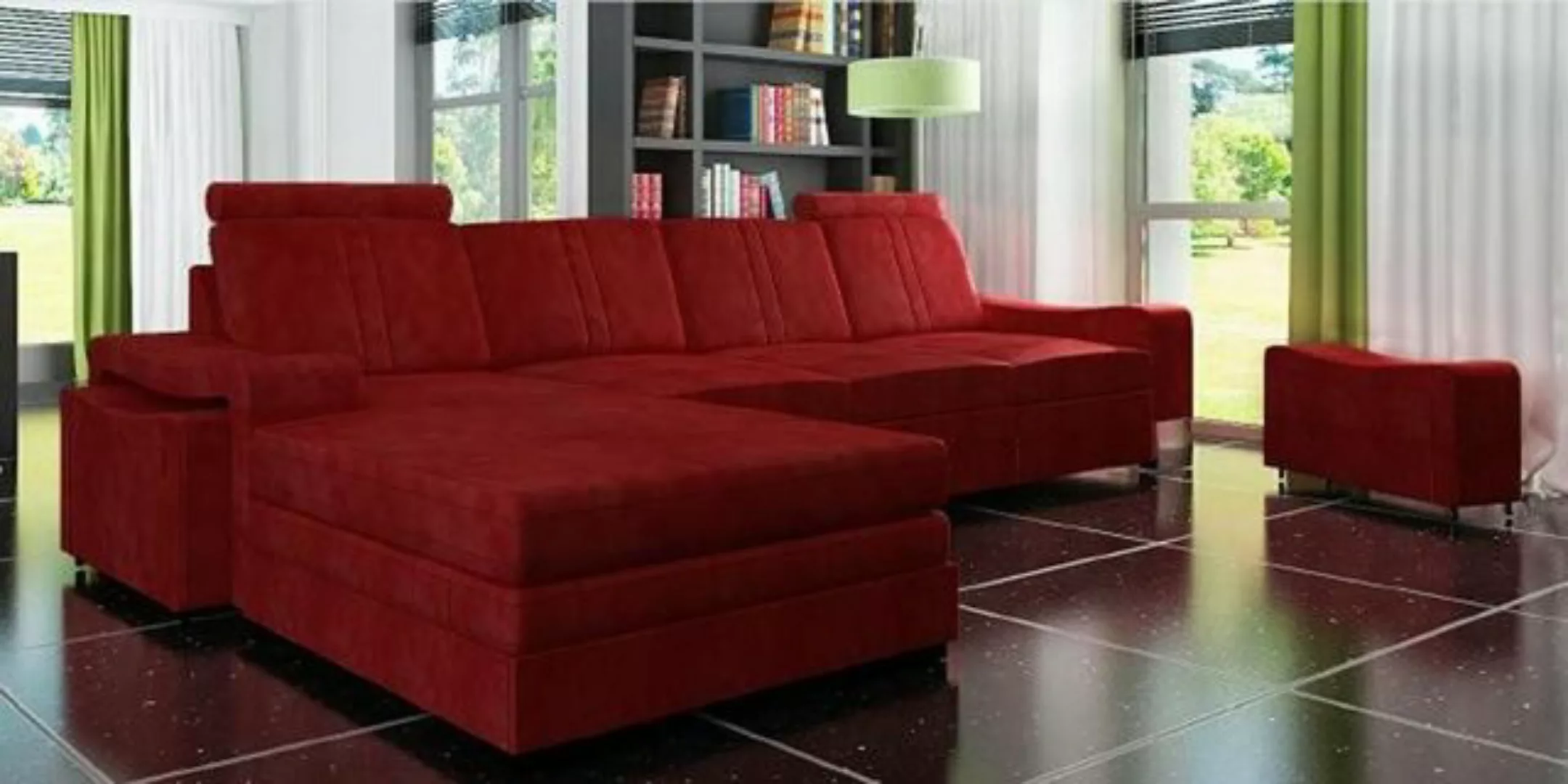 JVmoebel Ecksofa Textilcouch mit USB Stoffsofa Stoffcouch Ecksofa Sofa Pols günstig online kaufen