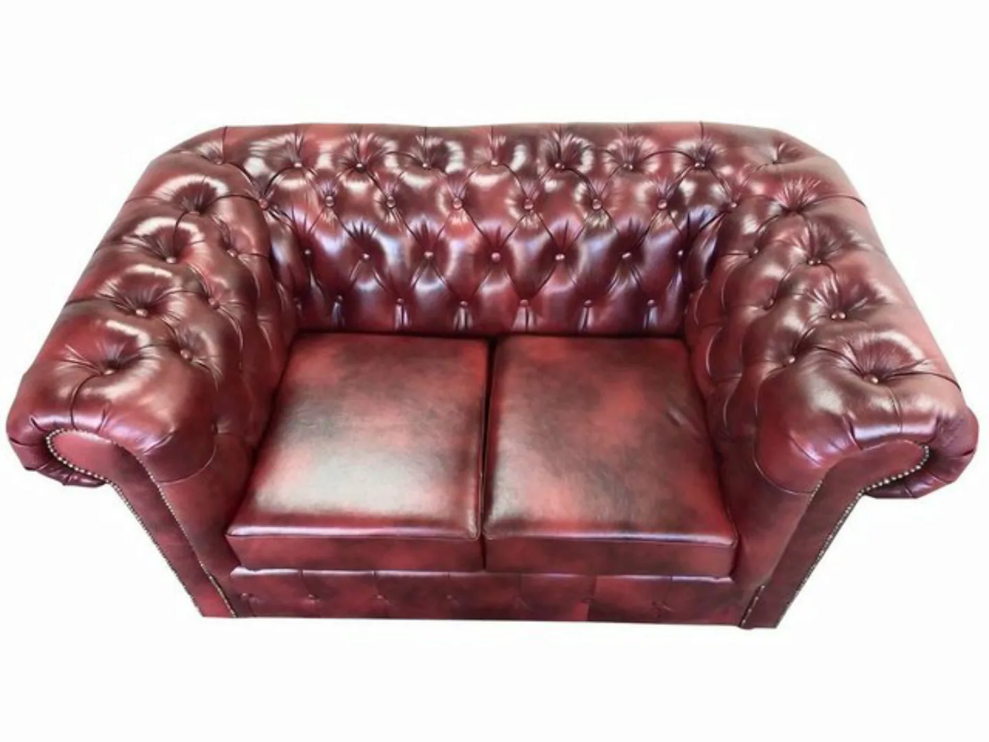 JVmoebel Sofa, Sofa Chesterfield 2 Sitzer Leder Lounge Couchen Sofas Braun günstig online kaufen