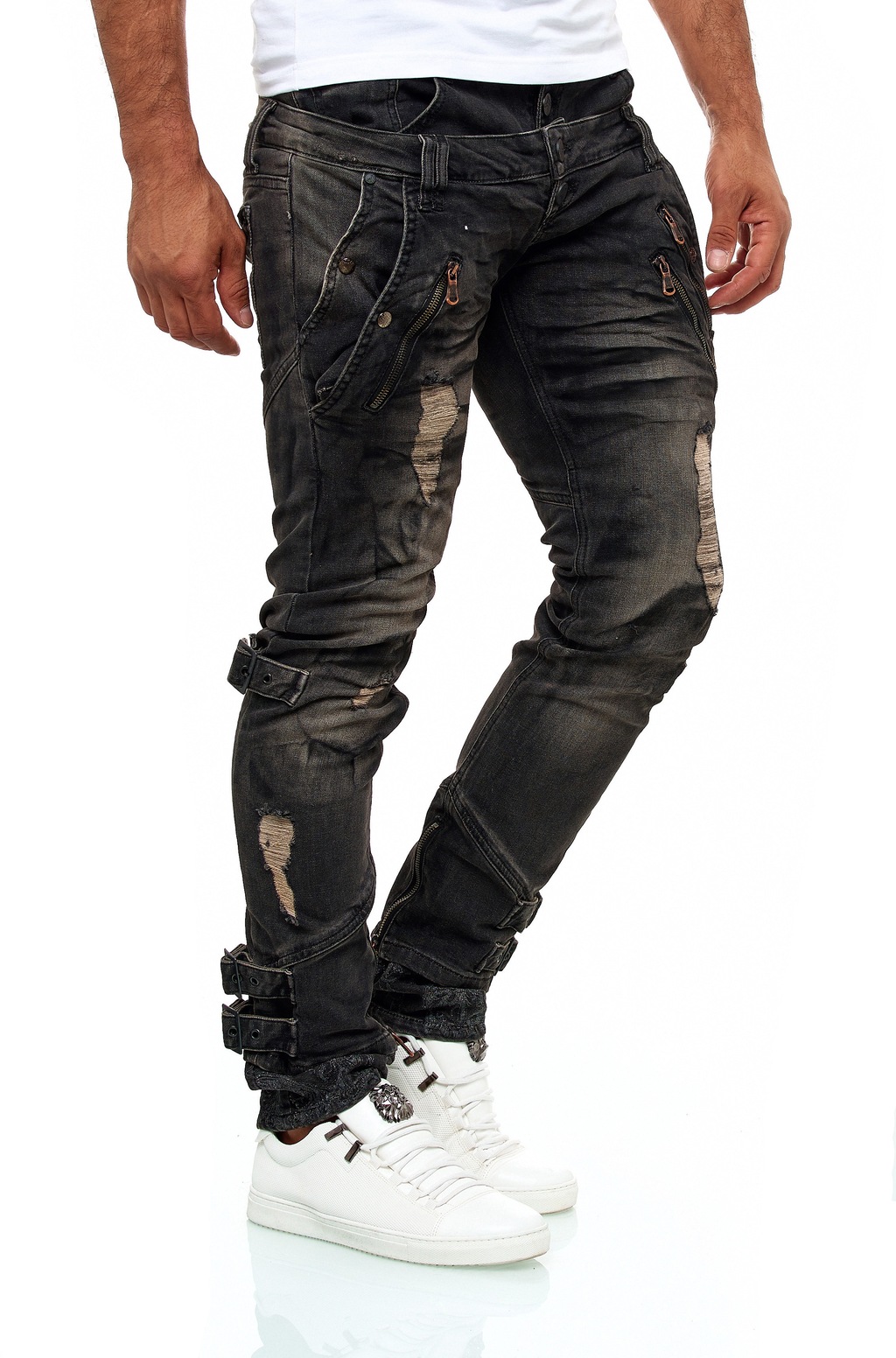 KINGZ Slim-fit-Jeans, mit tollen Akzenten günstig online kaufen