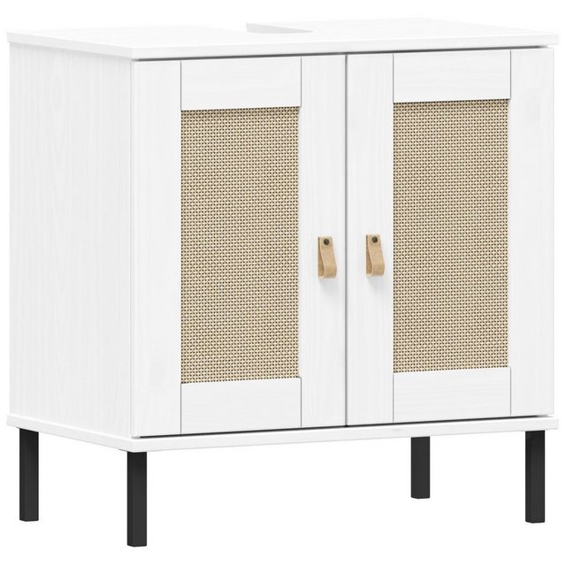 Lomadox Waschbeckenschrank WATFORD-69 60 cm breit, in Kiefer massiv weiß mi günstig online kaufen