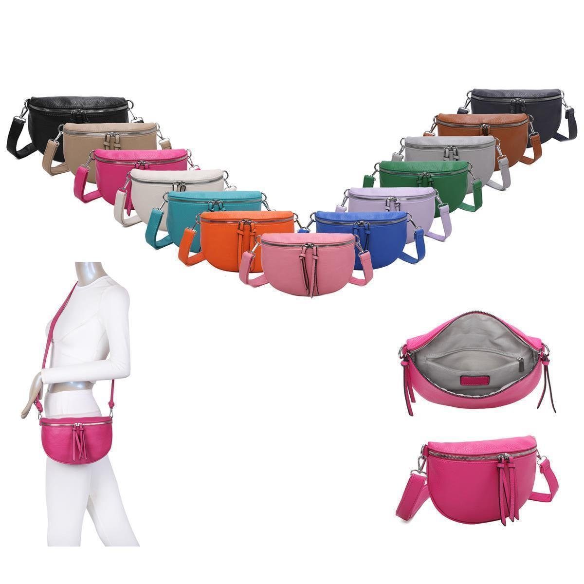 ITALYSHOP24 Bauchtasche Damen Gürteltasche Hüfttasche CrossBody günstig online kaufen