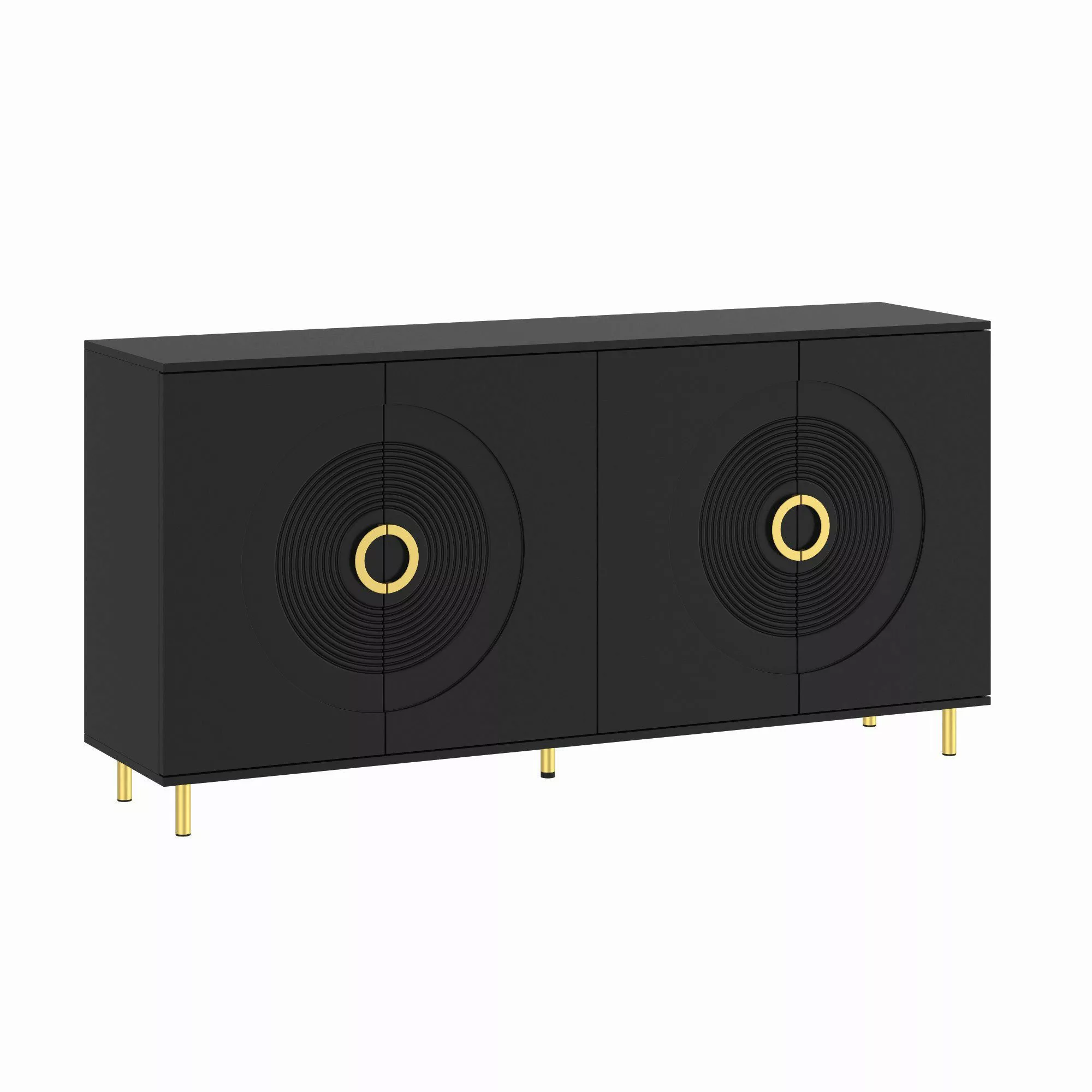 FUFU&GAGA Sideboard Komodenschrank mit 4 Türen günstig online kaufen
