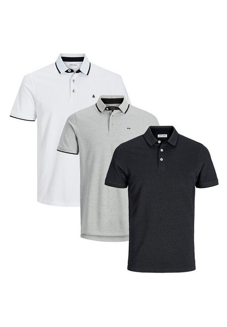 Jack & Jones Poloshirt 3er Pack Paulos - Slim Fit (Spar-Set, 3-tlg) Poloshi günstig online kaufen