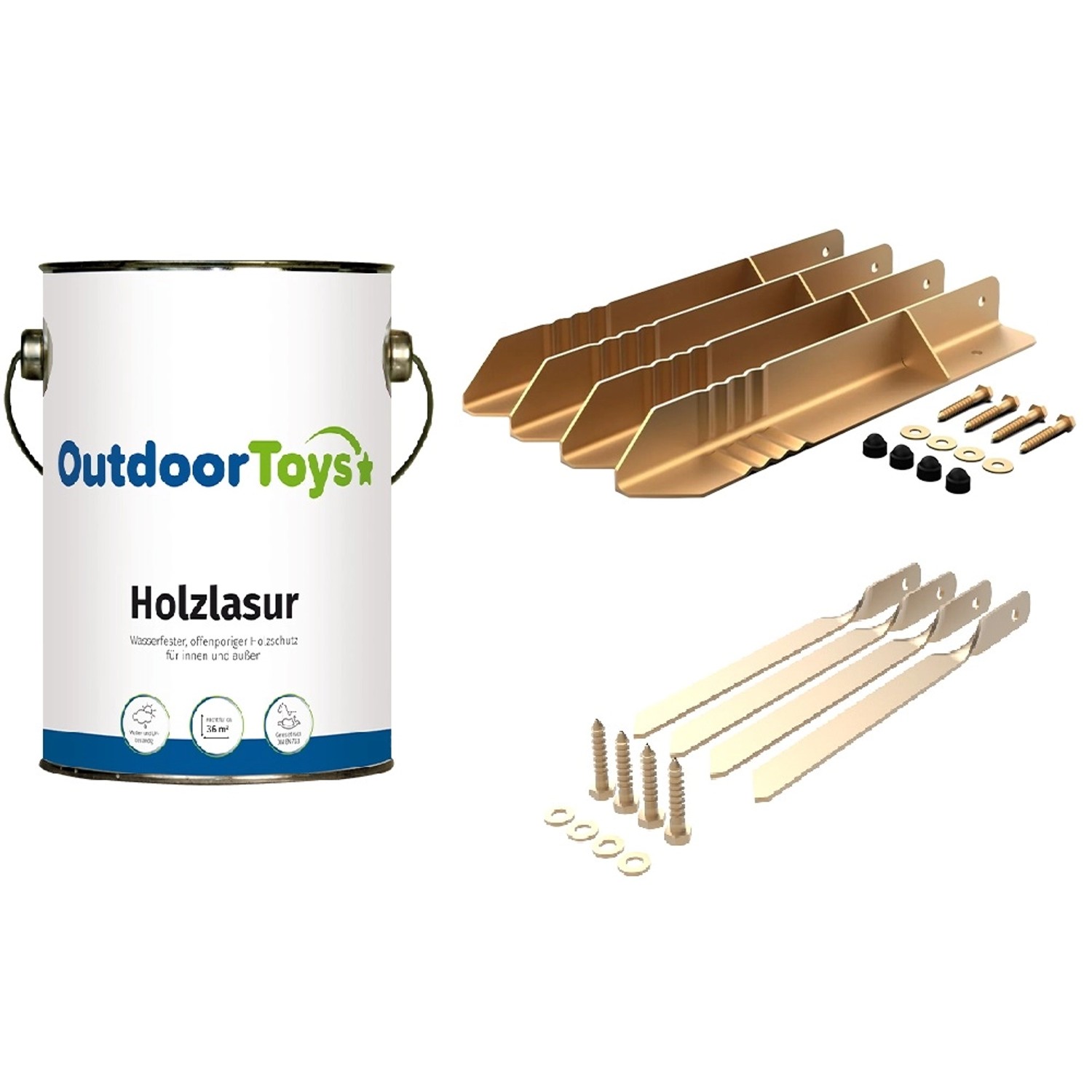 OutdoorToys Sparset Drachengröße mit Schaukel-& Schwerlastanker & Holzlasur günstig online kaufen