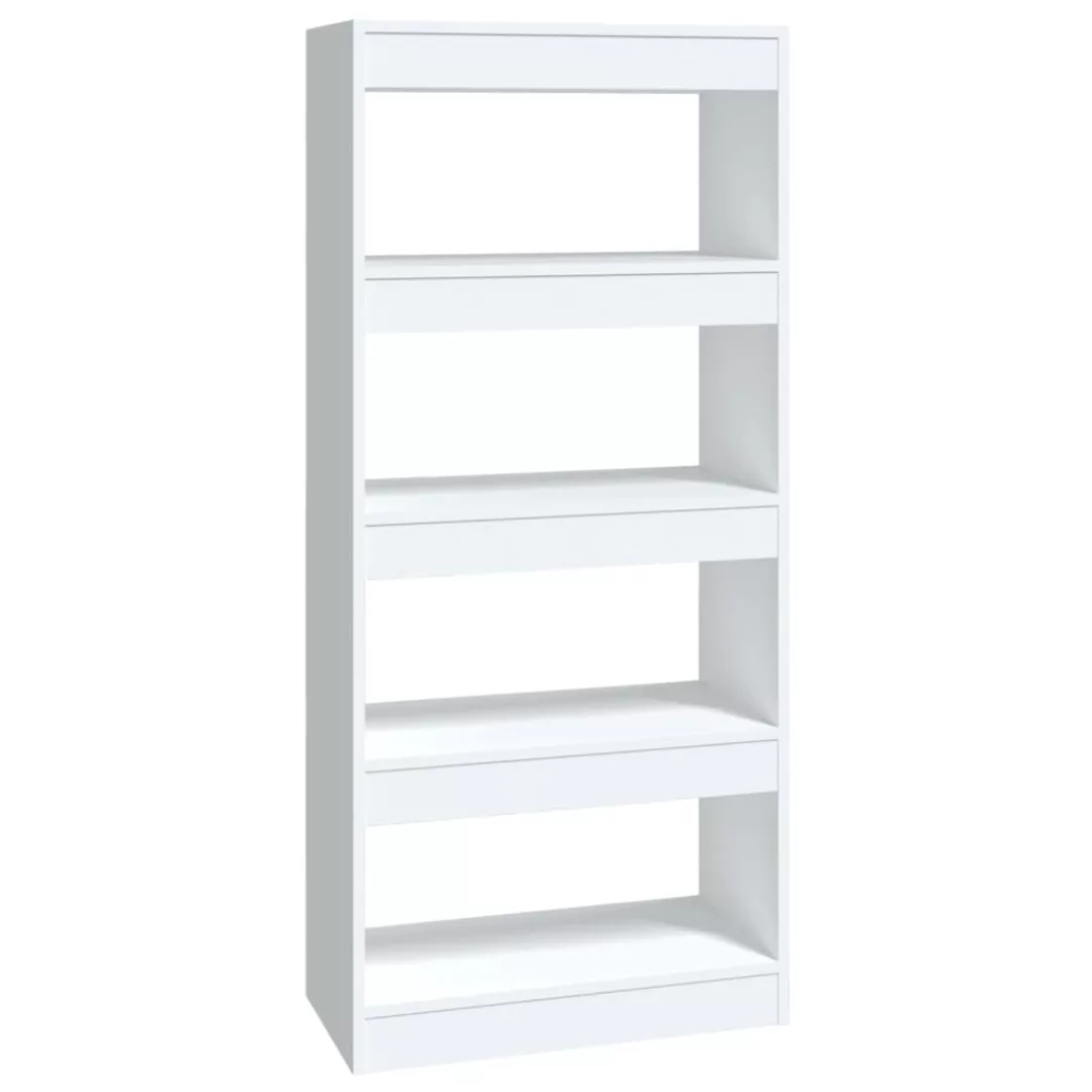 Vidaxl Bücherregal/raumteiler Hochglanz-weiß 60x30x135cm Holzwerkstoff günstig online kaufen