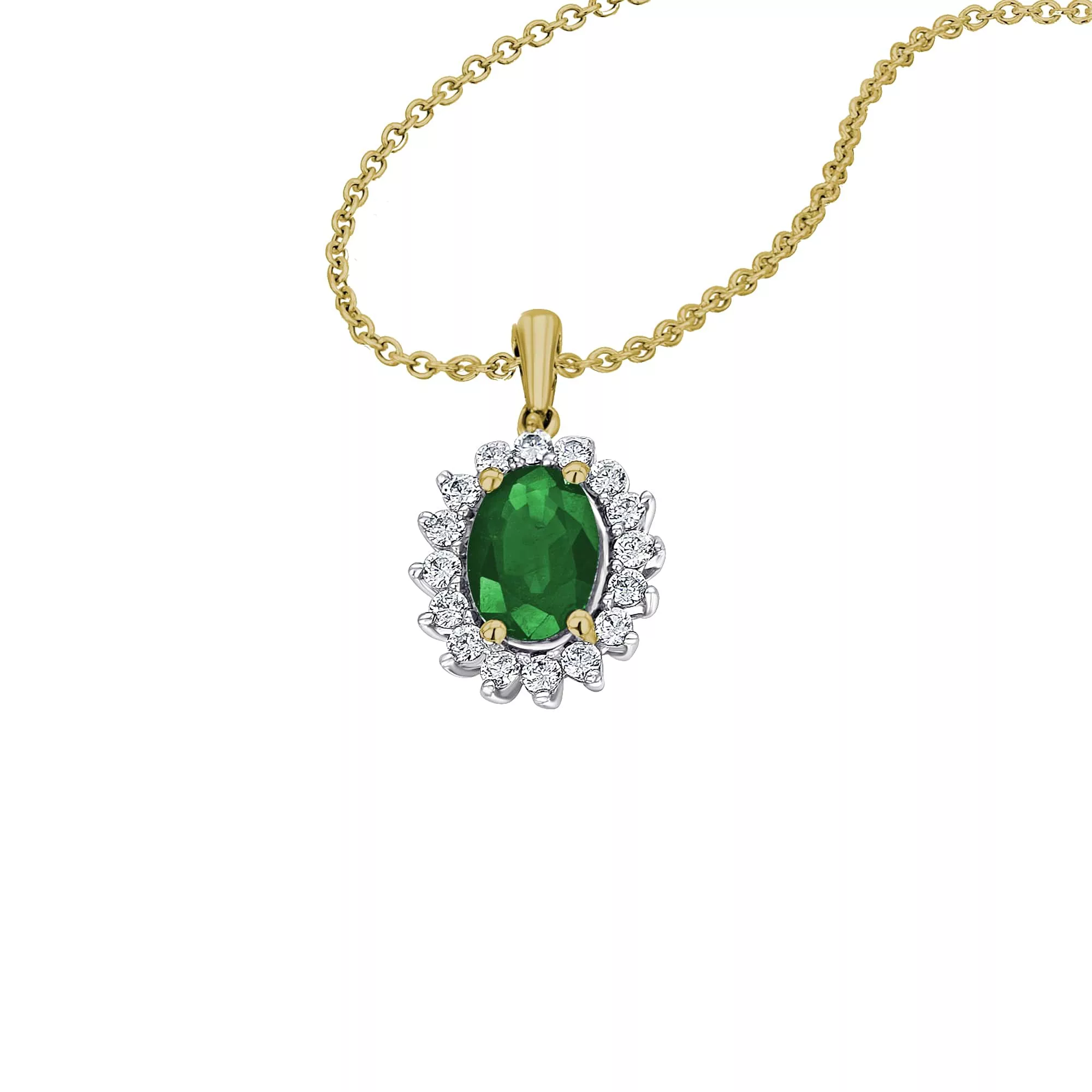 ONE ELEMENT Kettenanhänger "0,25 ct Diamant Brillant Smaragd Anhänger aus 5 günstig online kaufen