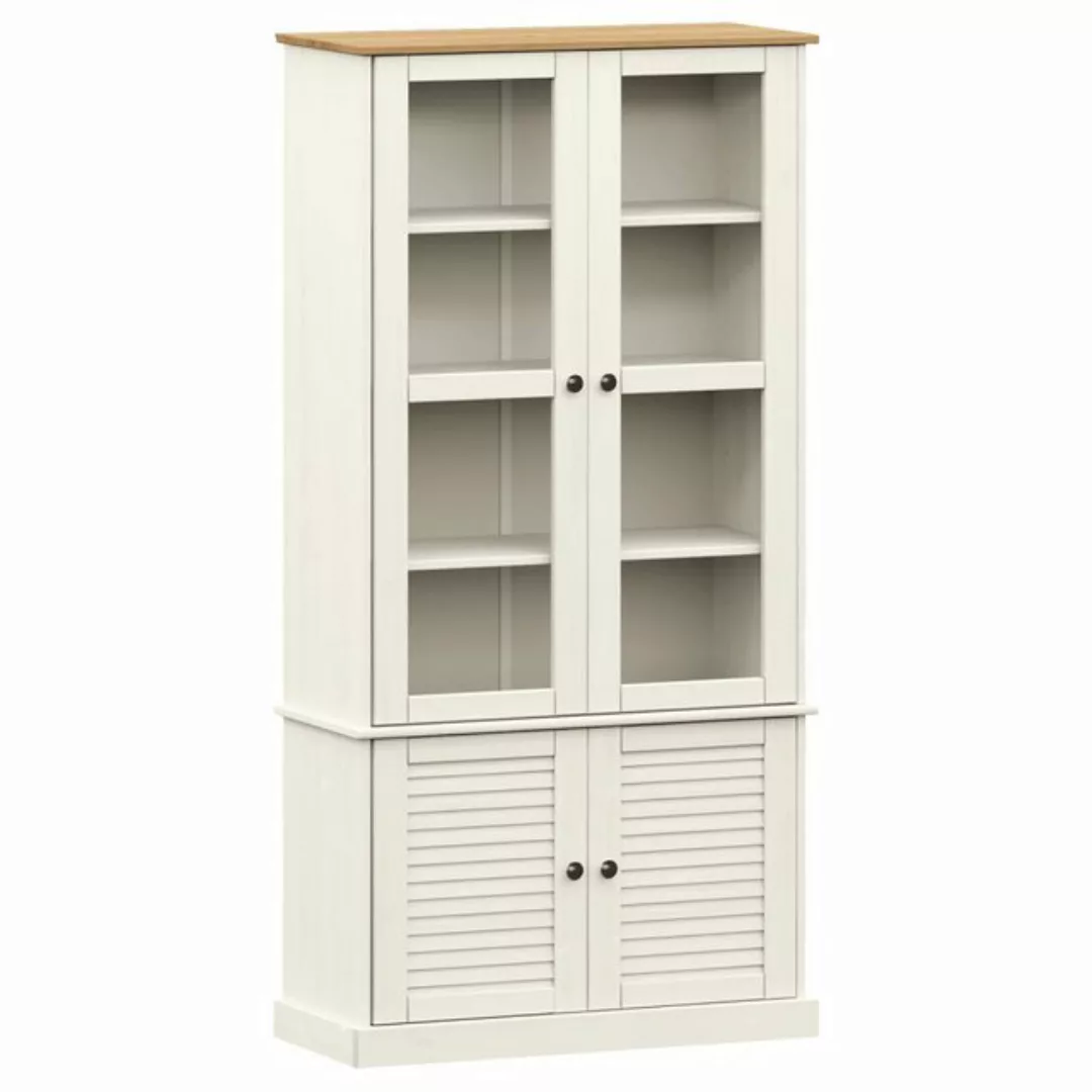 vidaXL Vitrine Vitrine Regal Highboard Vitrinenschrank VIGO Weiß 85x35x170 günstig online kaufen