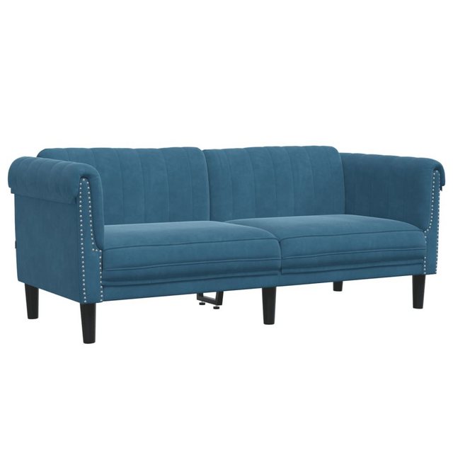 vidaXL Sofa Sofa 2-Sitzer Blau Samt günstig online kaufen