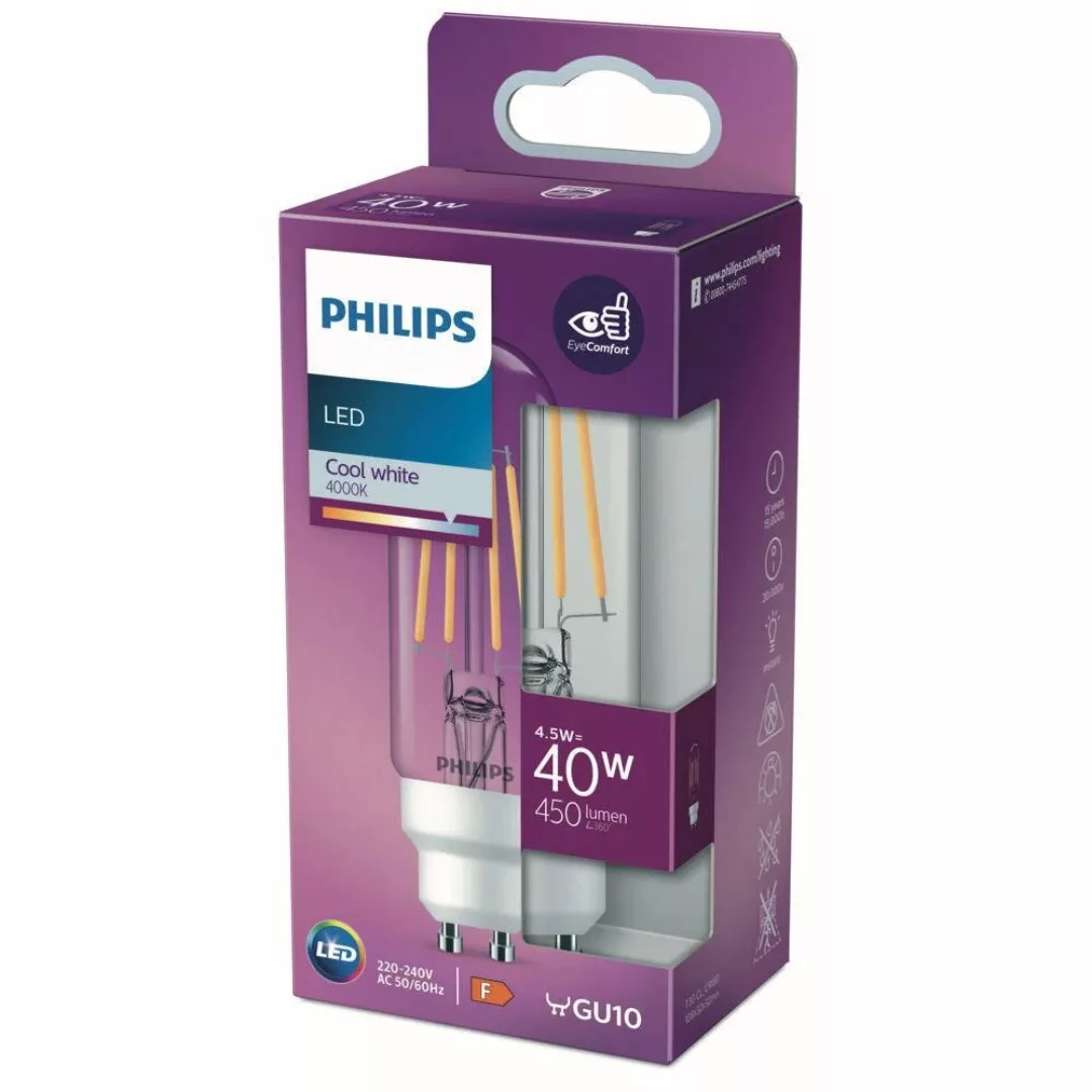 Philips LED-Leuchtmittel GU10 4,5 W Neutralweiß 470 lm 10,8 x 3,2 cm (H x Ø günstig online kaufen
