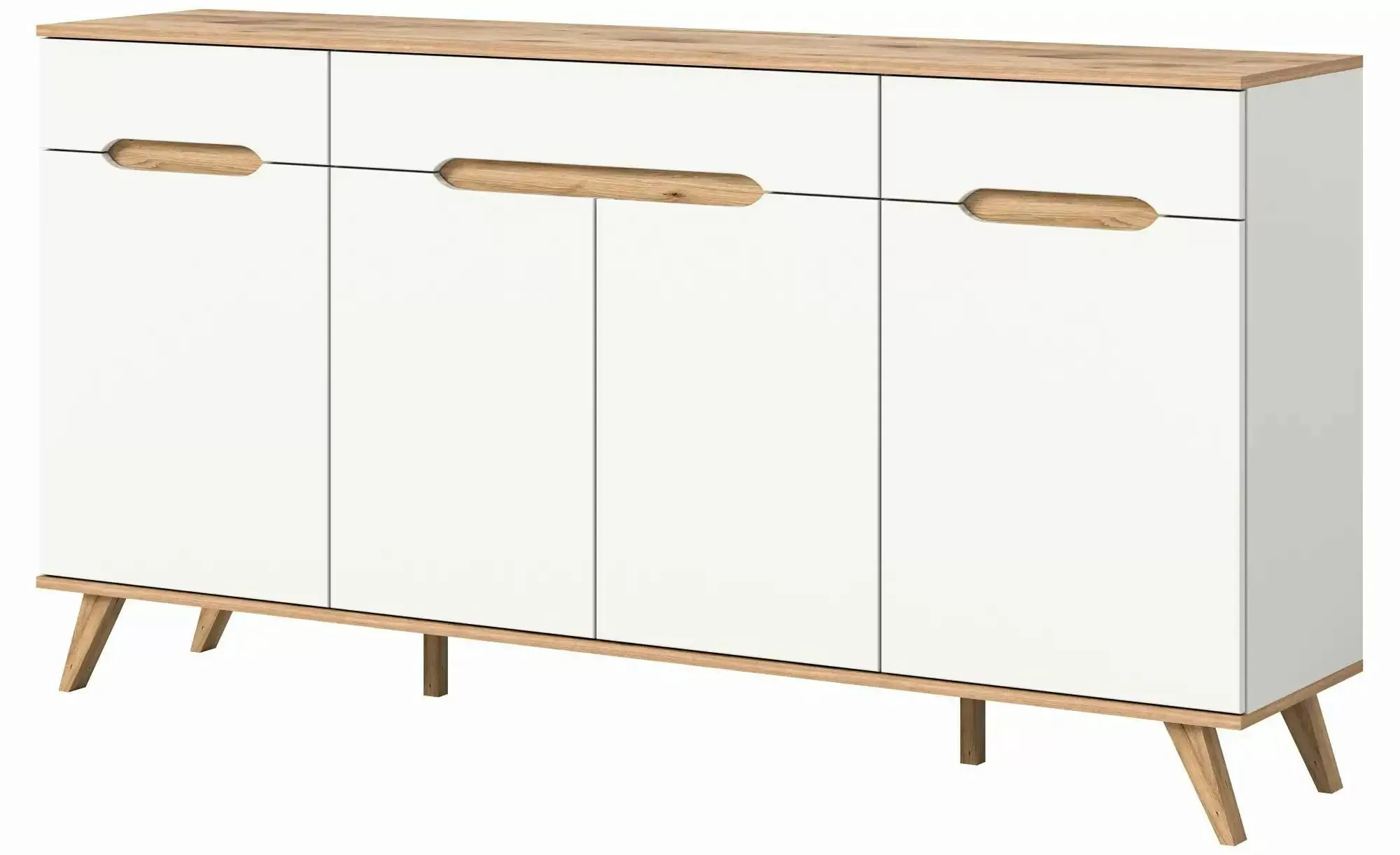 Sideboard  Torso ¦ weiß ¦ Maße (cm): B: 185 H: 95 Kommoden & Sideboards > S günstig online kaufen