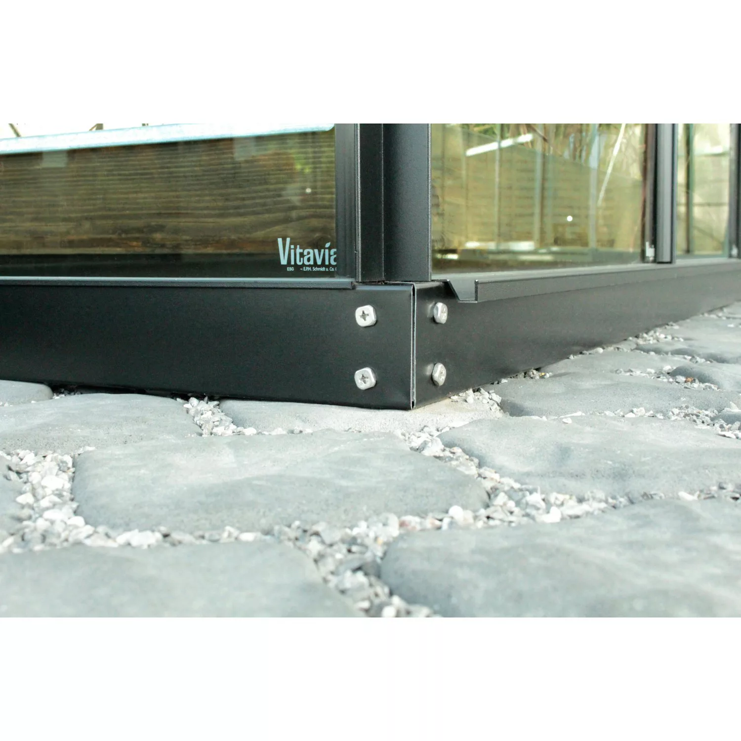 Stahlfundament Vitavia 5200 Schwarz 6 cm inkl. Schrauben und Fundamentklamm günstig online kaufen