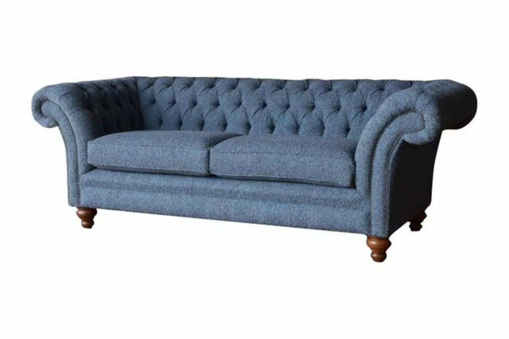 Xlmoebel Sofa Englisches Chesterfield Couch Büro Möbel dreisitzig Samt 230c günstig online kaufen