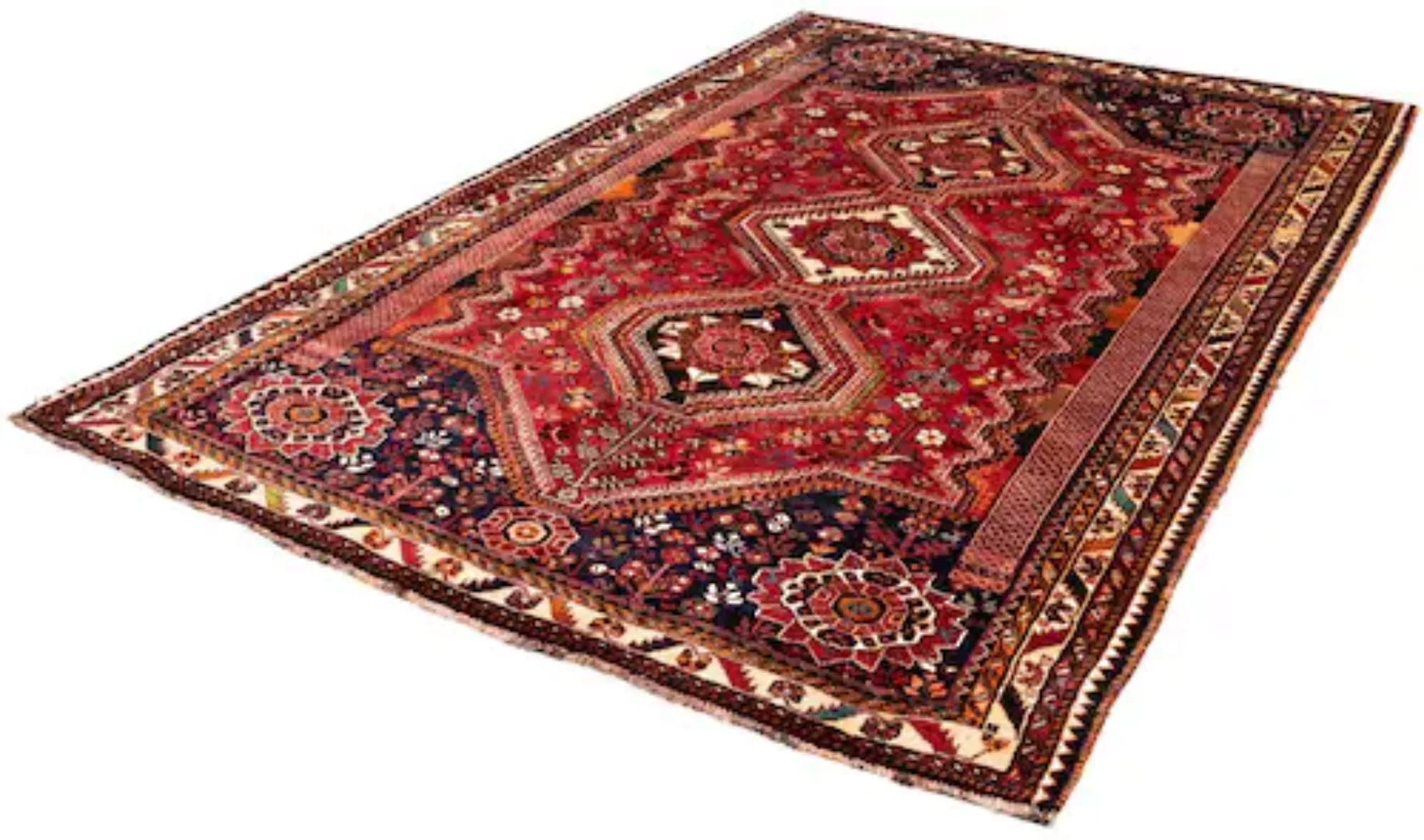 morgenland Wollteppich »Shiraz Medaillon 246 x 160 cm«, rechteckig, Unikat günstig online kaufen