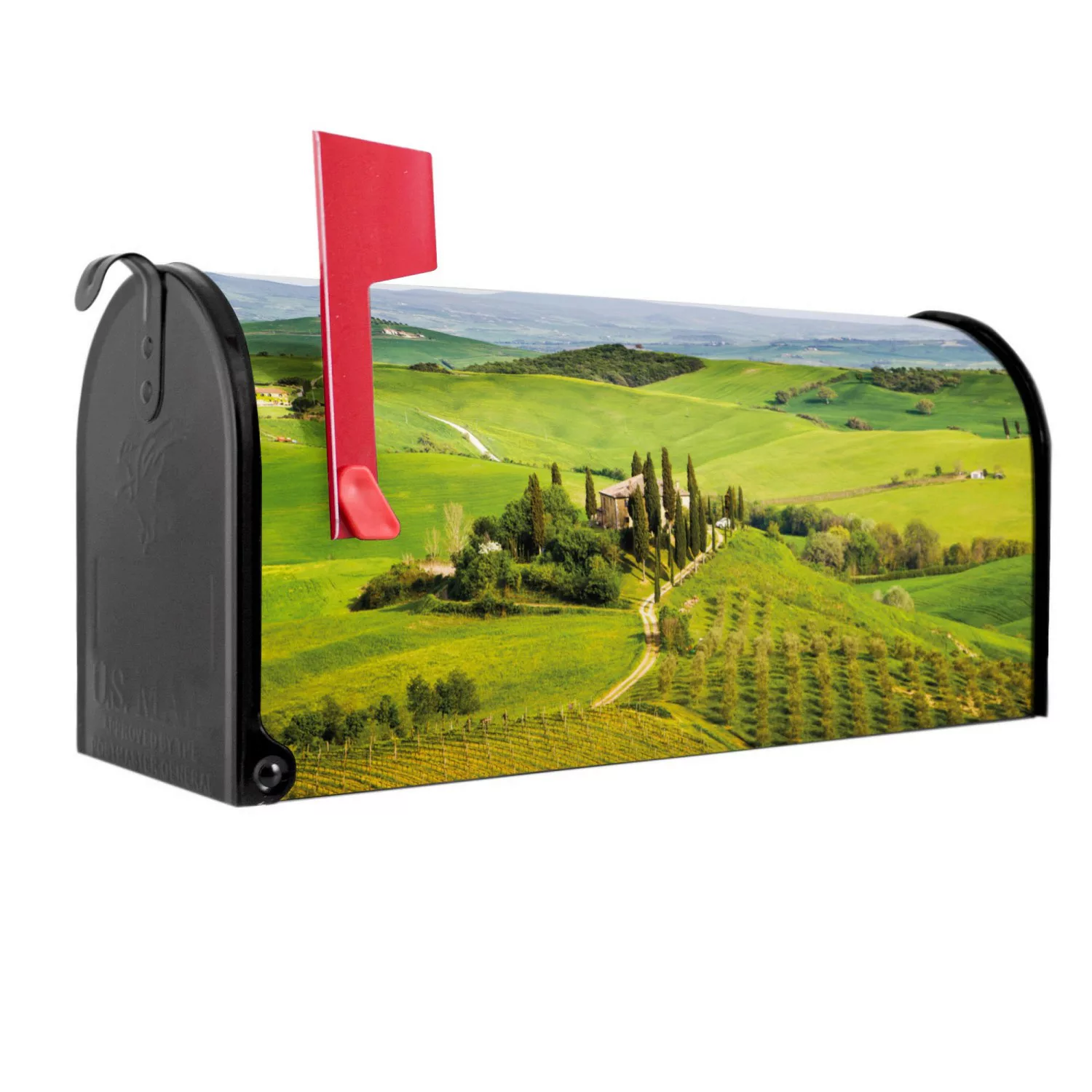 Banjado Amerikanischer Briefkasten Schwarz 48x22x16cm US Mailbox Letterbox günstig online kaufen