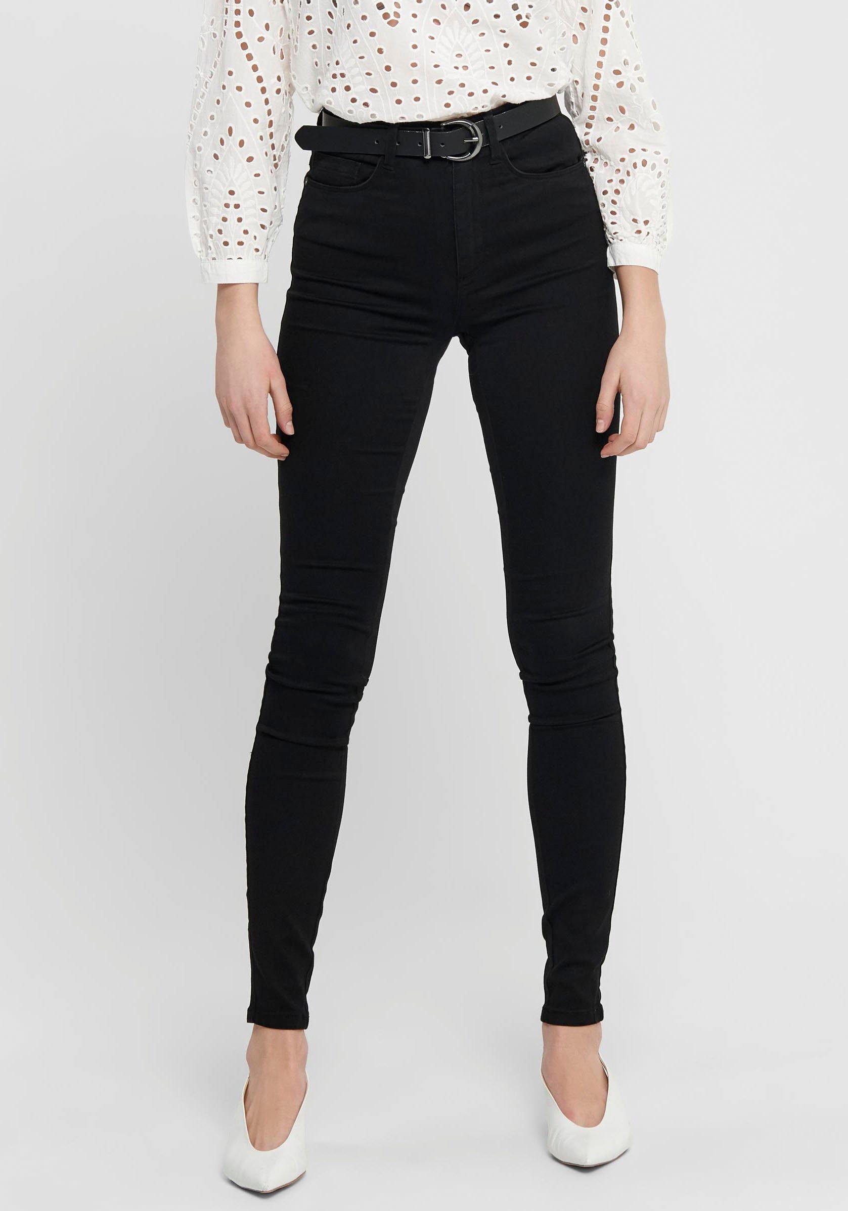 ONLY High-waist-Jeans "ONLROYA – Skinny-Jeans mit hohem Bund und Stretchkom günstig online kaufen