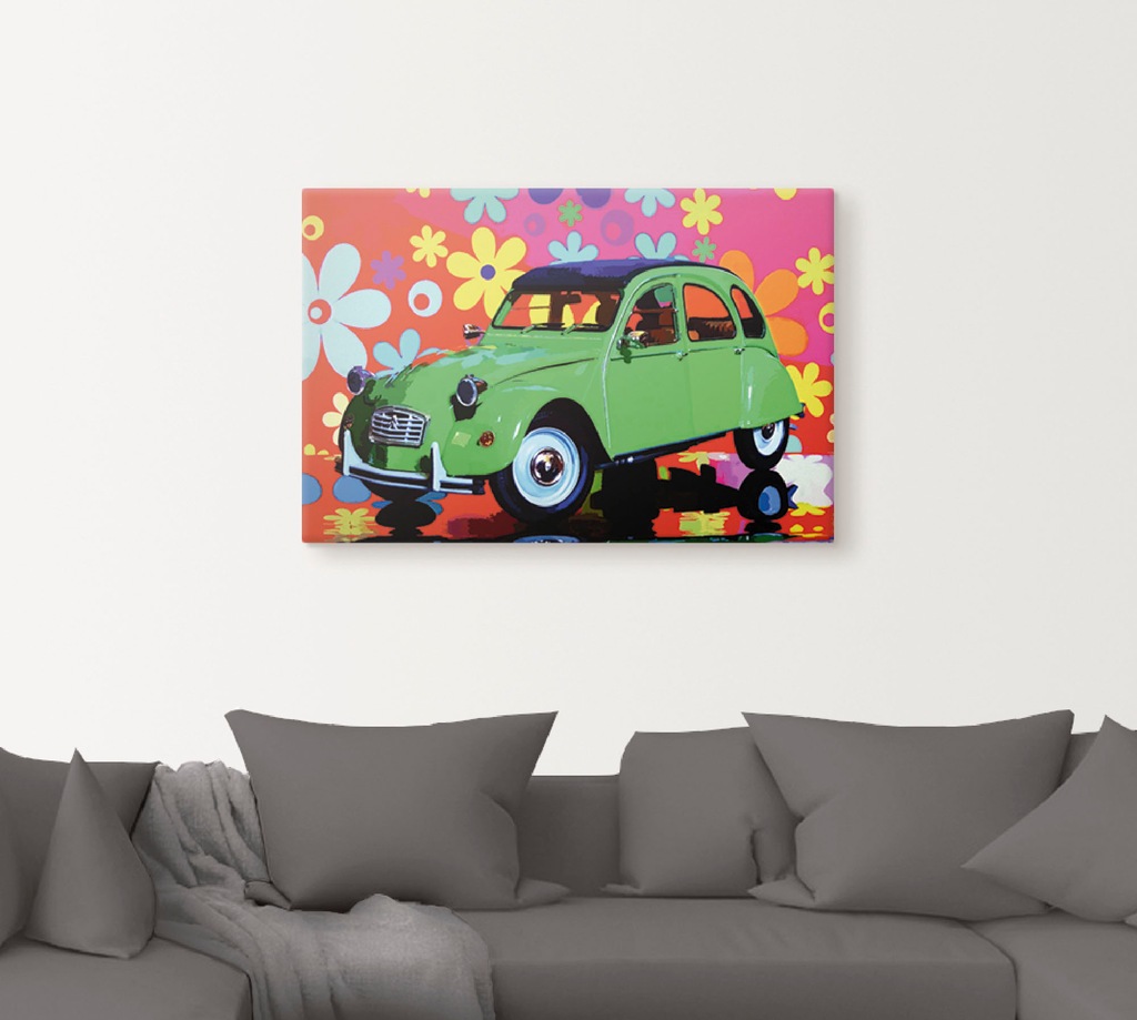 Artland Wandbild "CitroÃ"n 2CV grün", Auto, (1 St.), als Alubild, Outdoorbi günstig online kaufen