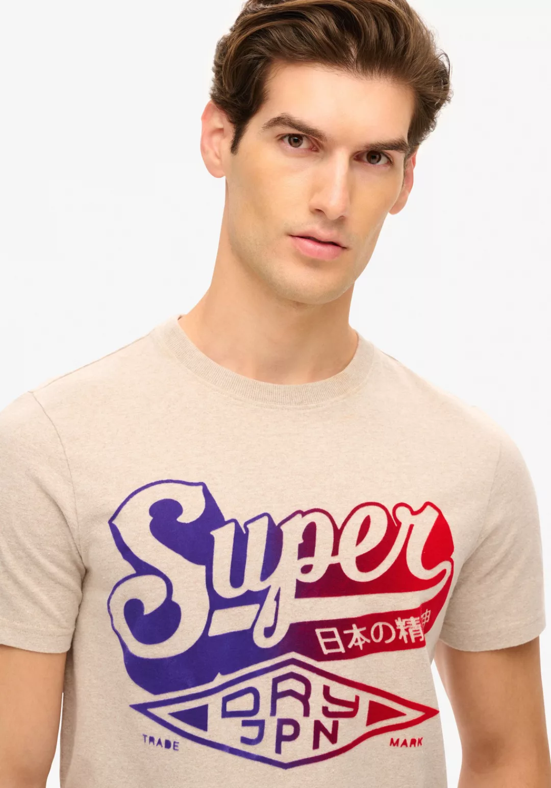 Superdry Rundhalsshirt "FLOCKED FADE GRAPHIC T SHIRT" günstig online kaufen