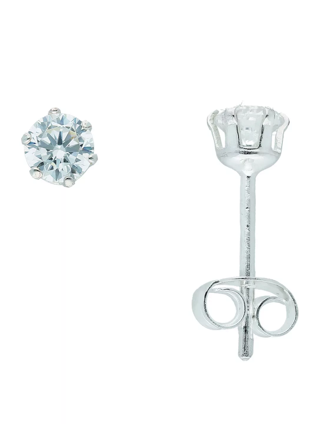 Adelia´s Paar Ohrhänger "925 Silber Ohrringe Ohrstecker Ø 4 mm", mit Zirkon günstig online kaufen