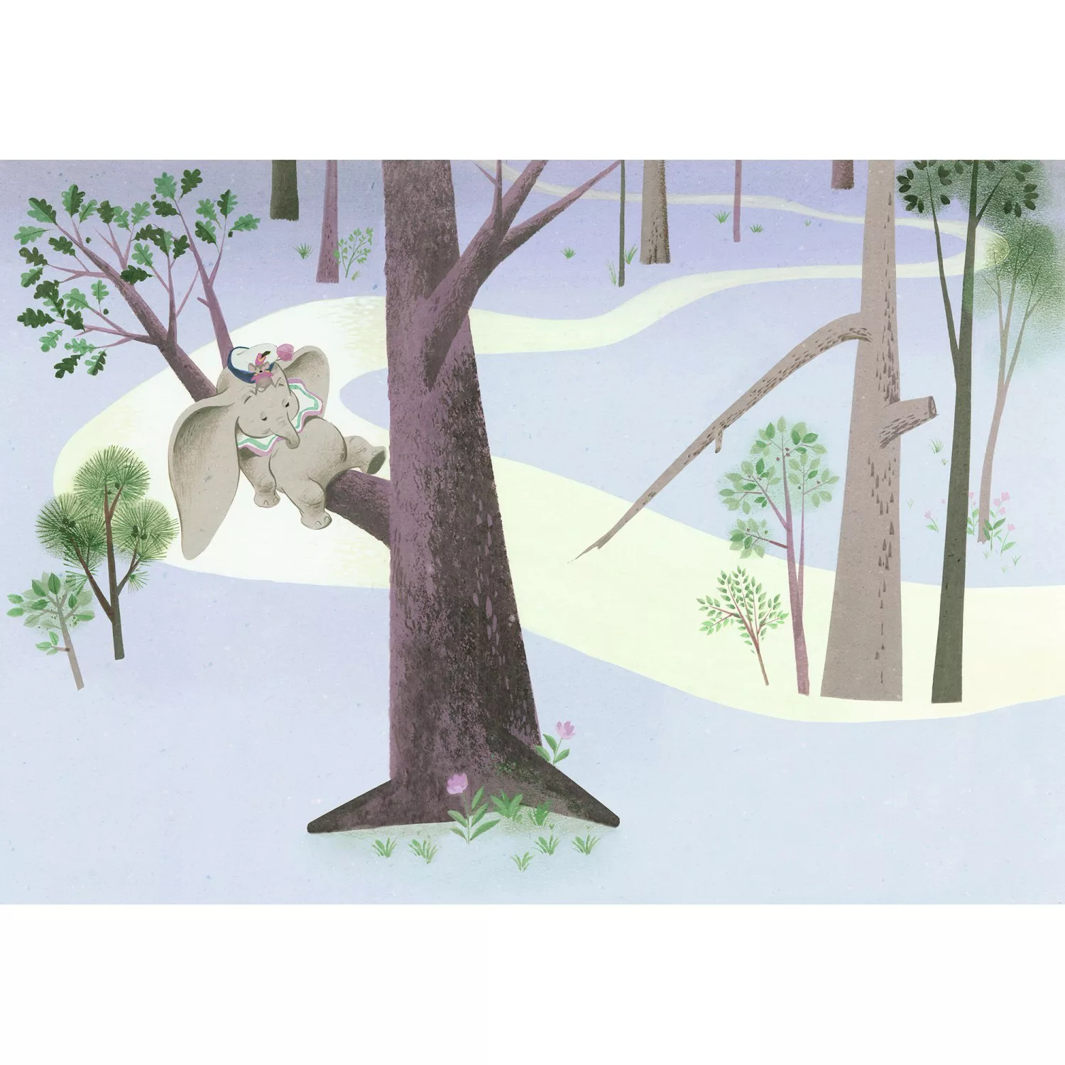 Komar Vliestapete »Dumbo Sleep on Tree«, 400x280 cm (Breite x Höhe) günstig online kaufen