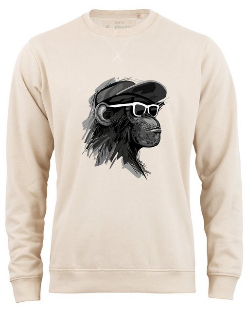 Cotton Prime® Hoodie Cool Monkey mit Brille mit weichem Innenfleece günstig online kaufen