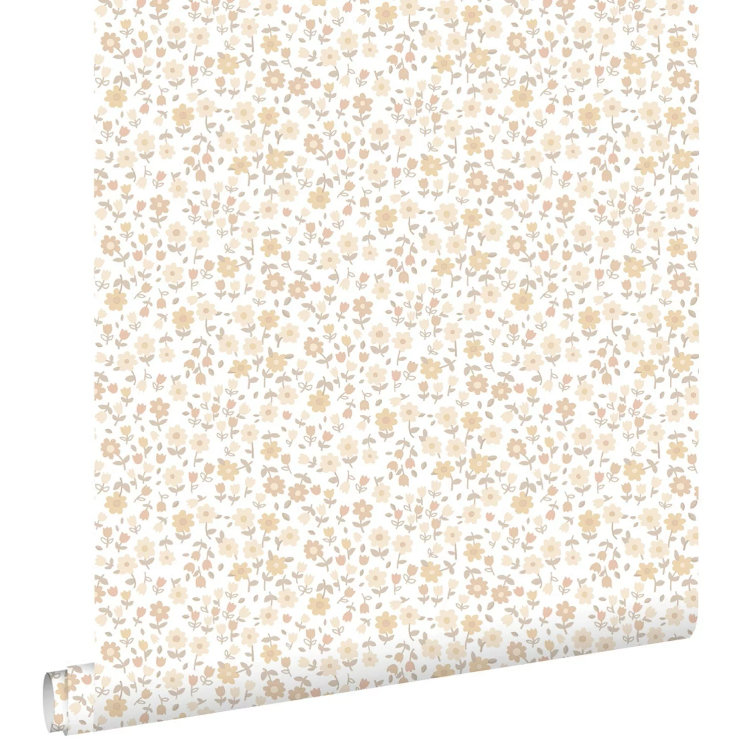 ESTAhome Tapete Blumen Beige 0.53 x 10.05 m 139578 günstig online kaufen