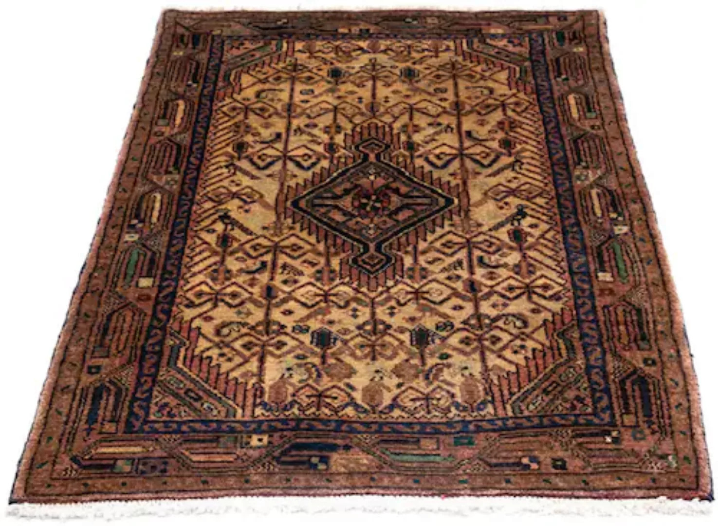 morgenland Wollteppich »Hosseinabad Medaillon Beige 134 x 81 cm«, rechtecki günstig online kaufen