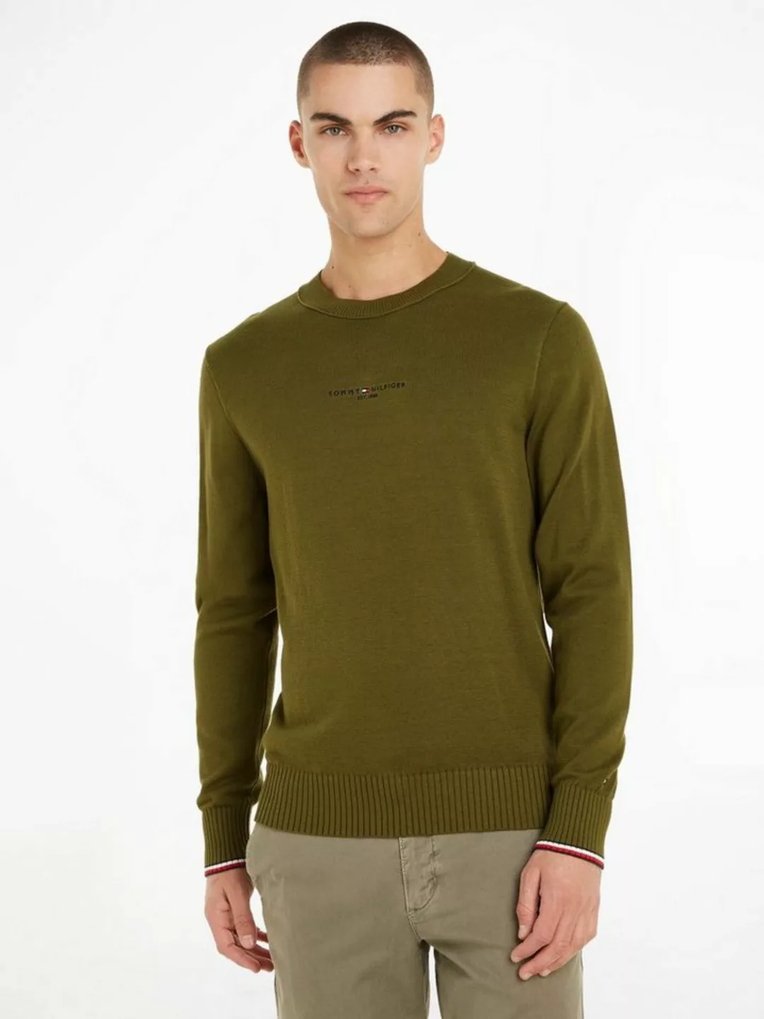 Tommy Hilfiger Rundhalspullover HILFIGER EMBRO CREW NECK günstig online kaufen