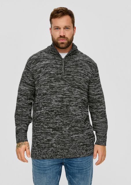 s.Oliver Strickpullover Troyer-Pullover aus Moulinegarn günstig online kaufen