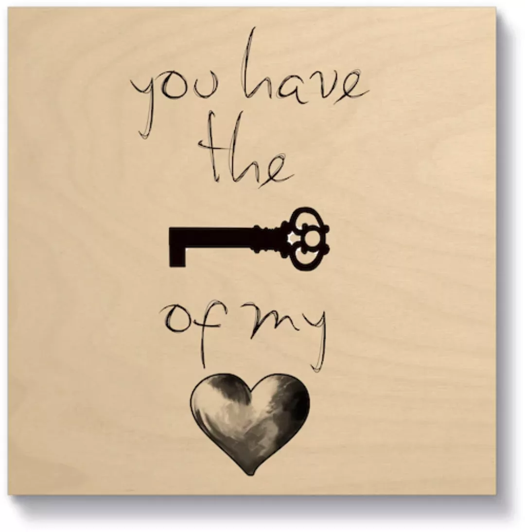 Artland Holzbild "Schlüssel für mein Herz", (1 St.) günstig online kaufen