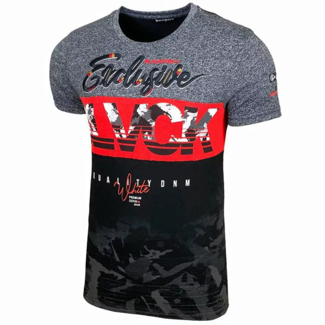 Baxboy T-Shirt Baxboy T-Shirt »EXCLUSIVE BLACK« mit sportiven Prints & Stic günstig online kaufen