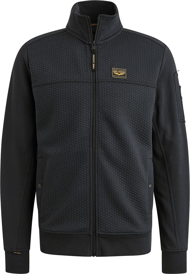 PME Legend Strickjacke Jacquard Interlock Navy   - Größe XL günstig online kaufen