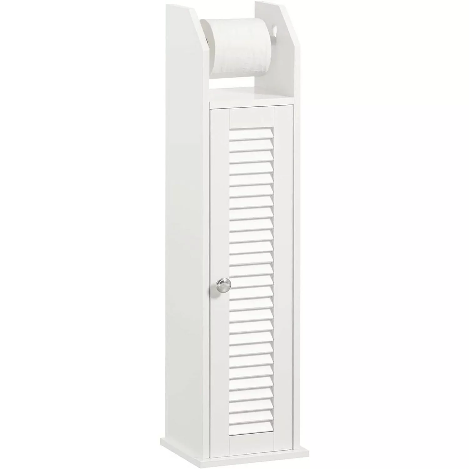 SoBuy Toilettenrollenhalter Badregal Badschrank Seitenschrank BZR49-W günstig online kaufen