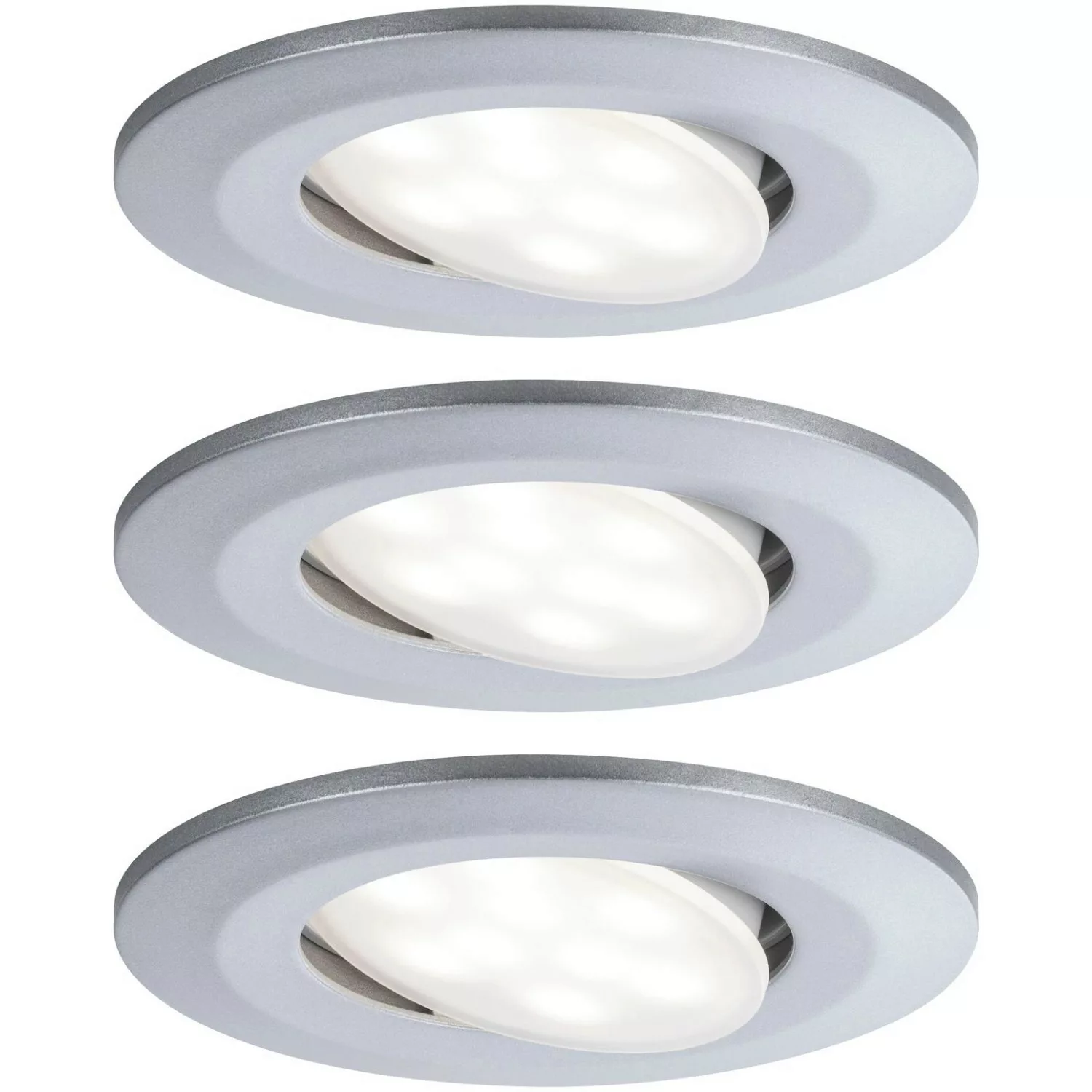 Paulmann LED Einbauleuchte Calla rund 3x6W  Chrom matt schwenkbar 4000K IP6 günstig online kaufen