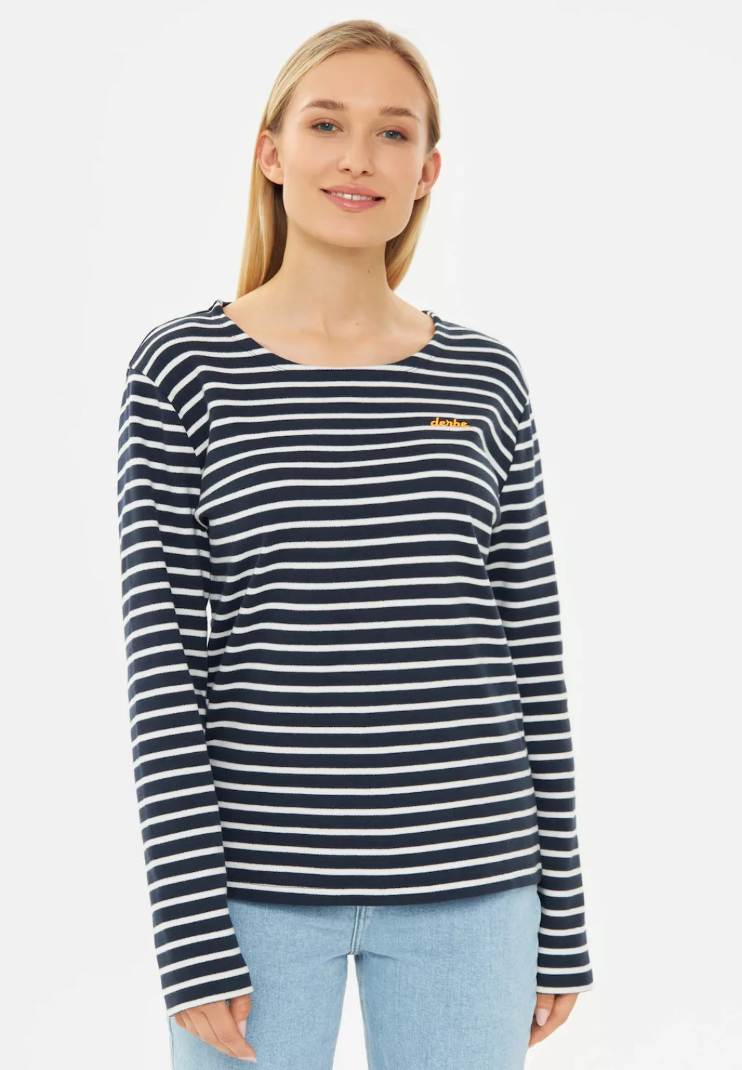 Derbe Langarmshirt "Interstriped", French terry, gestreift, hochwertiger St günstig online kaufen