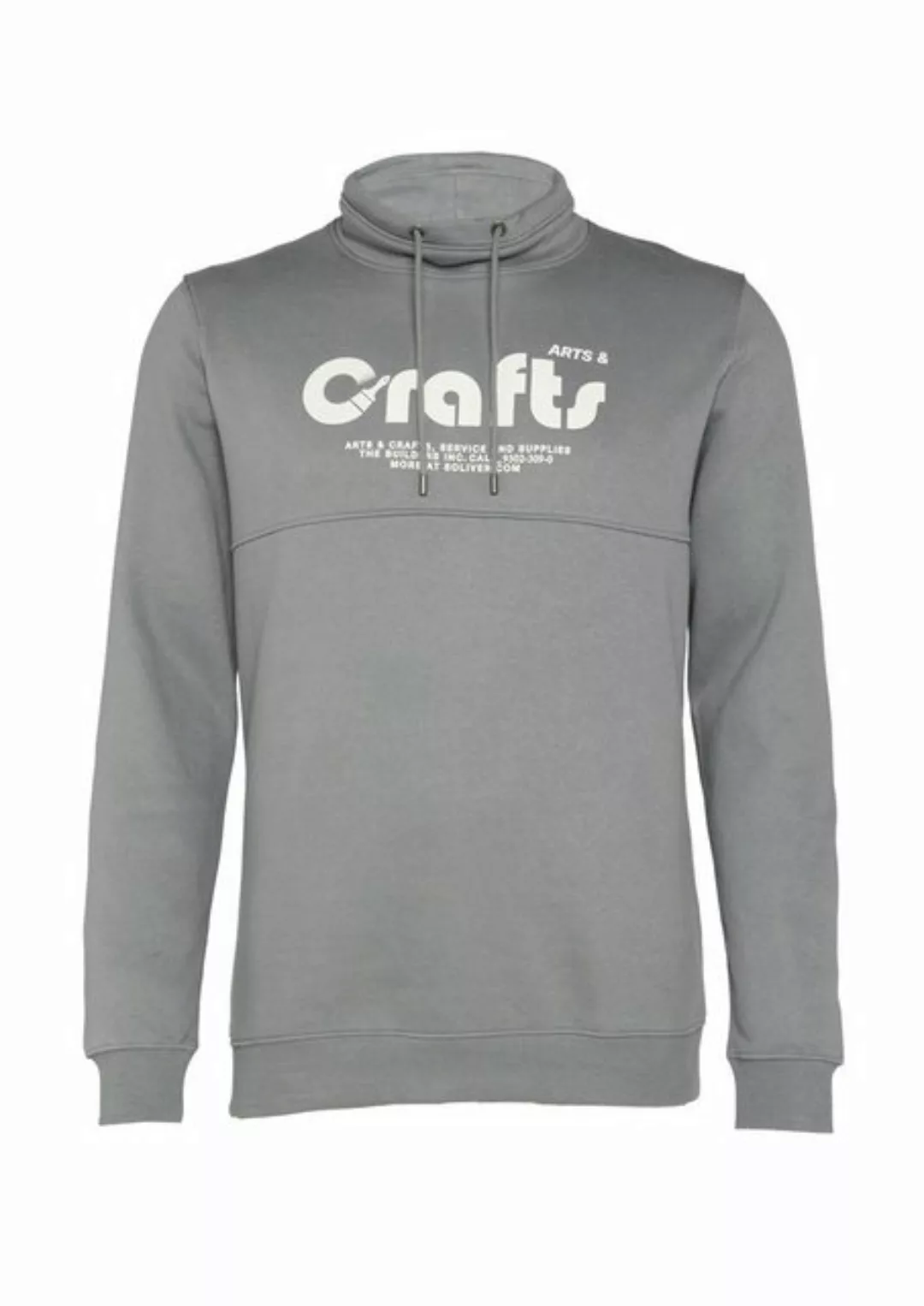 s.Oliver Sweatshirt Sweatshirt aus Baumwollmix mit Frontprint Teilungsnaht günstig online kaufen