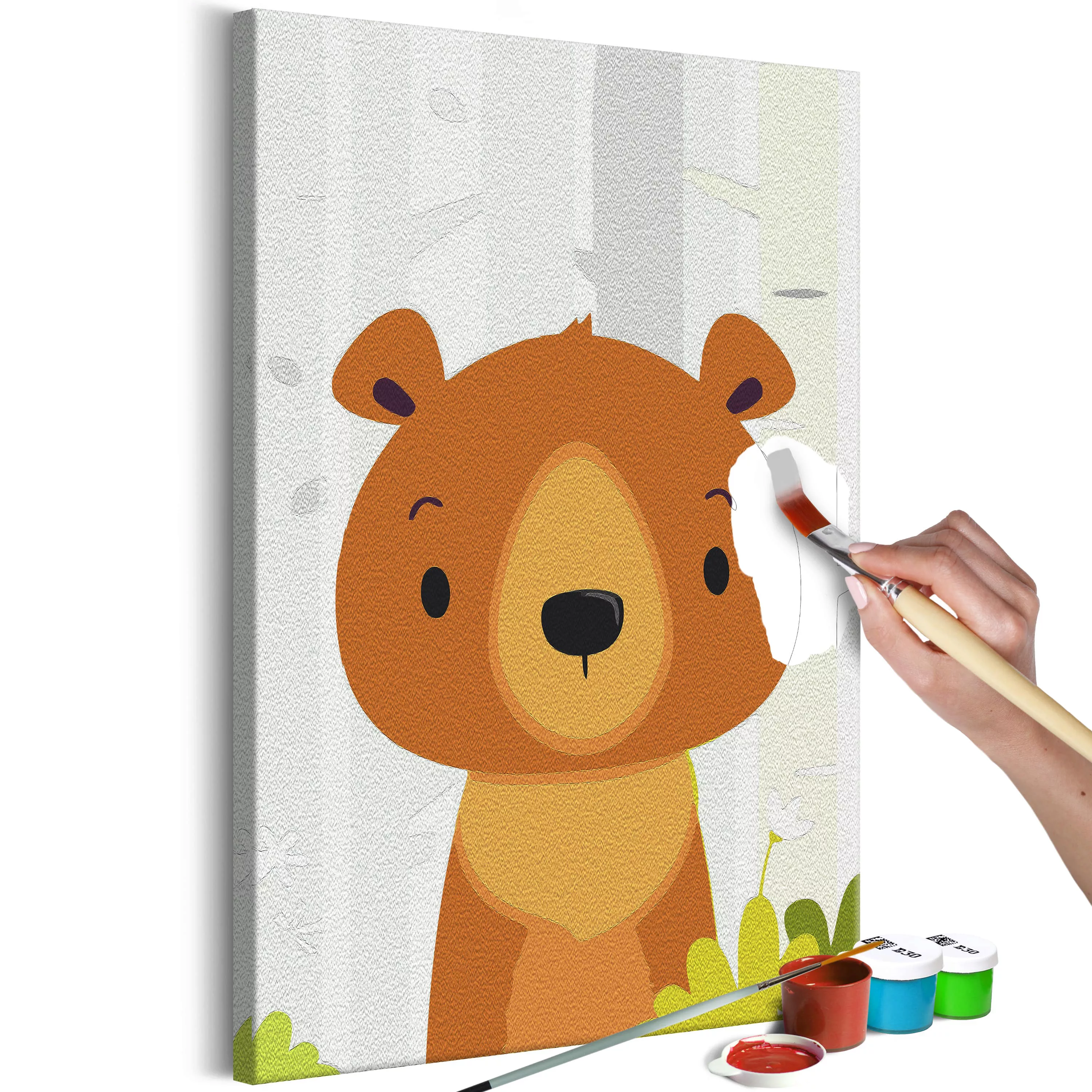 Malen nach Zahlen - Teddy Bear in the Forest günstig online kaufen