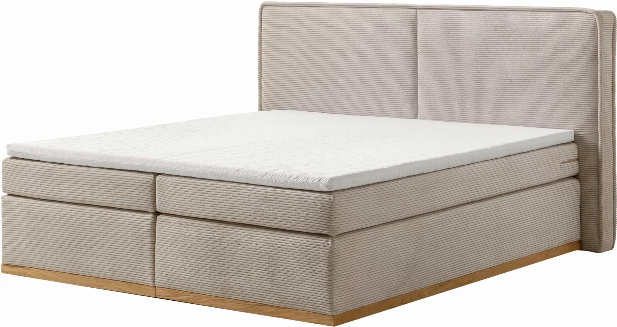 Home affaire Boxspringbett "SHERWOOD Cord Hotelbett, Polsterbett Premiumbet günstig online kaufen