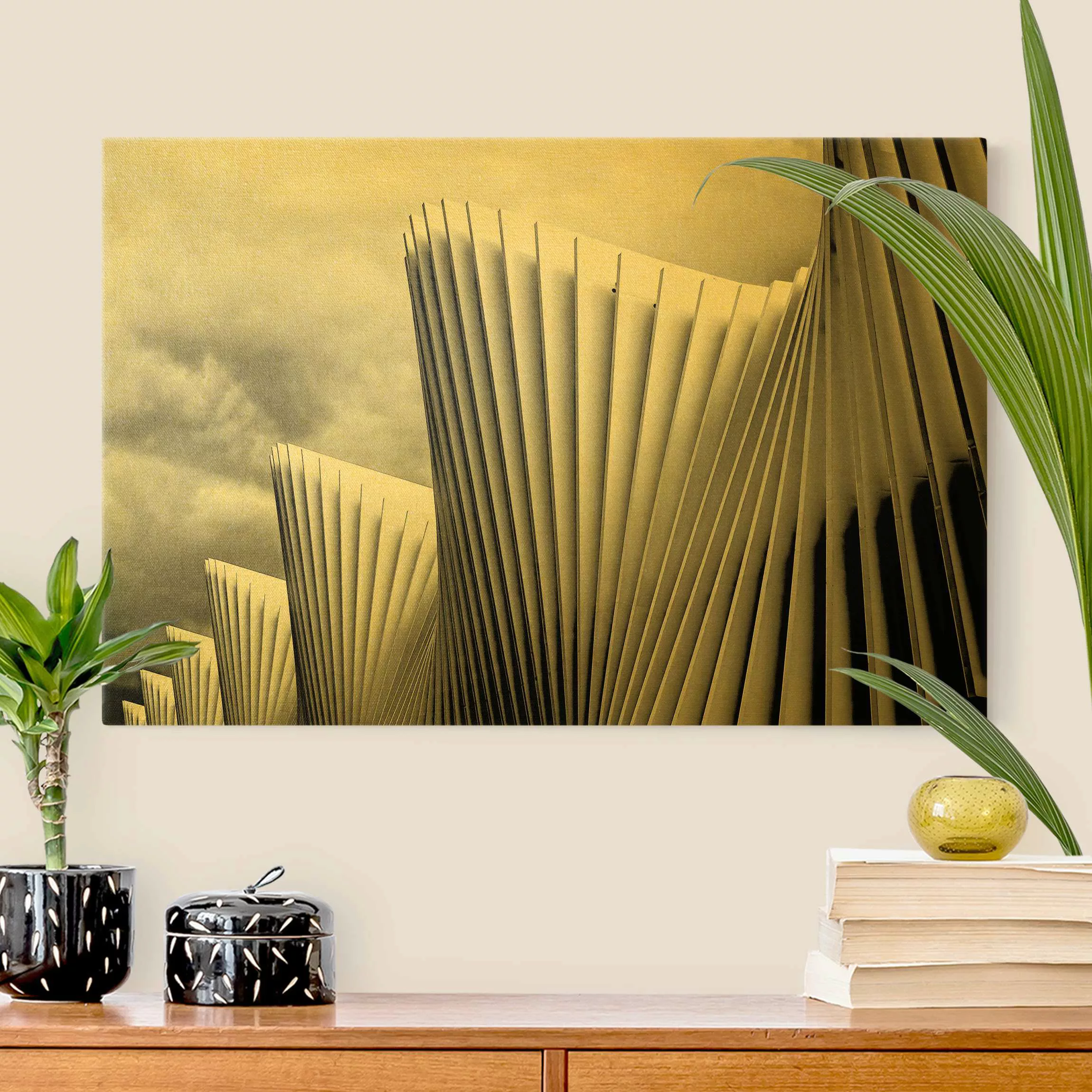 Leinwandbild Gold Licht und Schatten Architektur günstig online kaufen