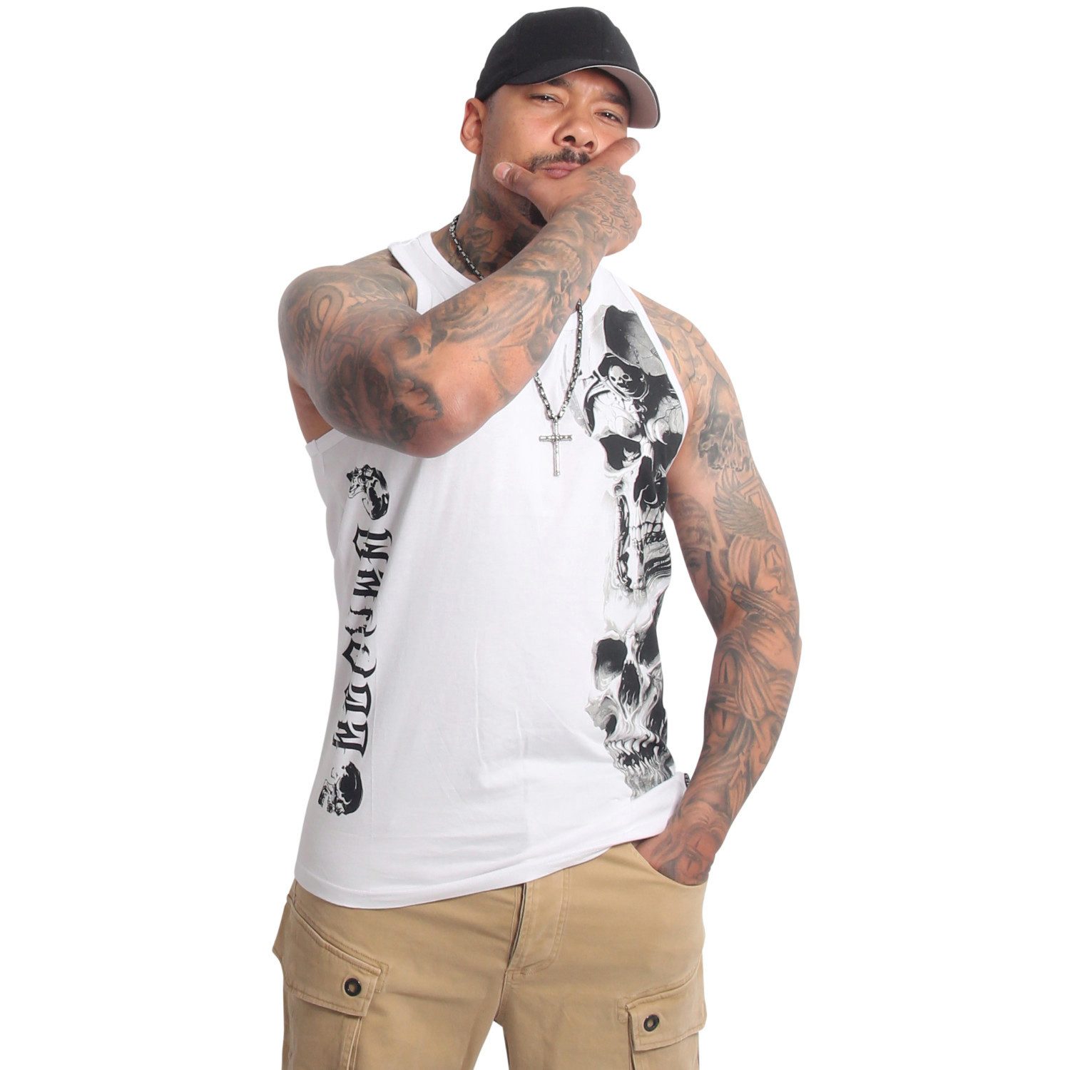 YAKUZA Muskelshirt Mouth mit Ringerrücken günstig online kaufen