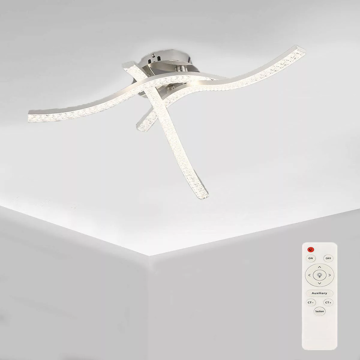 oyajia Deckenleuchte Kristall LED Deckenlampe 3/4 günstig online kaufen