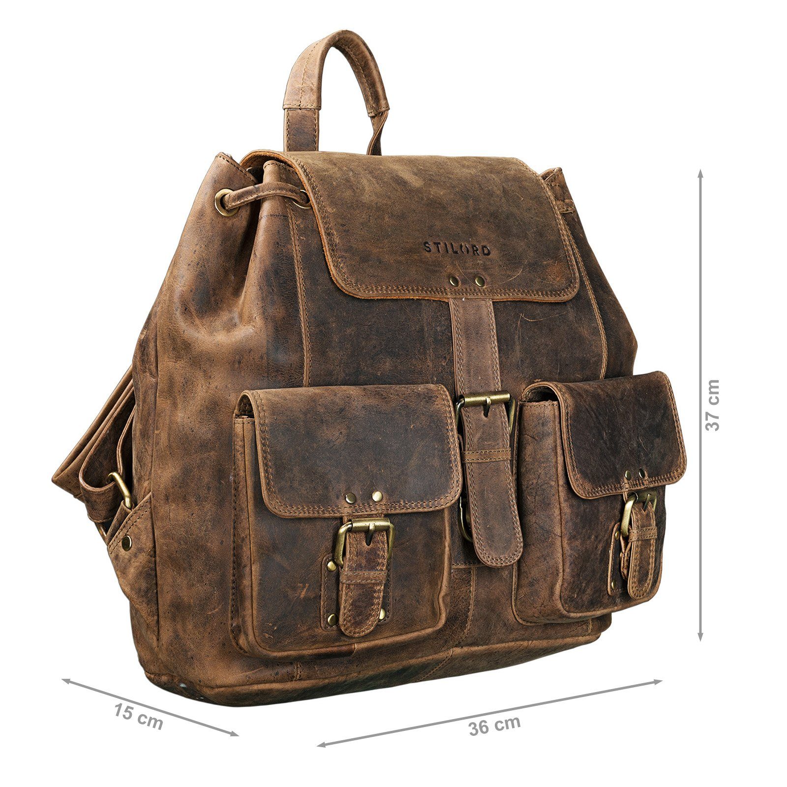 STILORD Cityrucksack "Larissa" Vintage Rucksack Leder günstig online kaufen