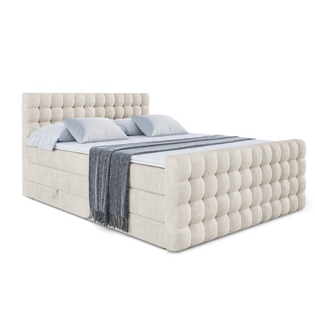 ALTDECOR Boxspringbett VIONE-Z KING (Multipocket-Matratze H4 und H3 Matratz günstig online kaufen