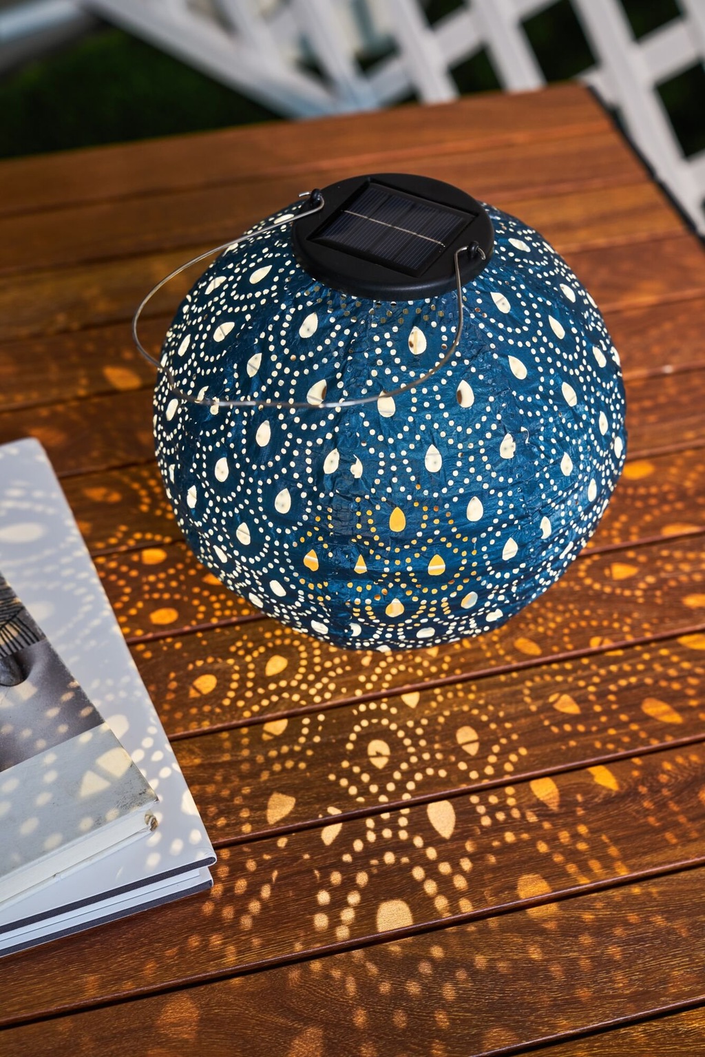 Pauleen LED Solarleuchte "Sunshine Charm Lampion Solar blau Tyvek Vlies", 1 günstig online kaufen